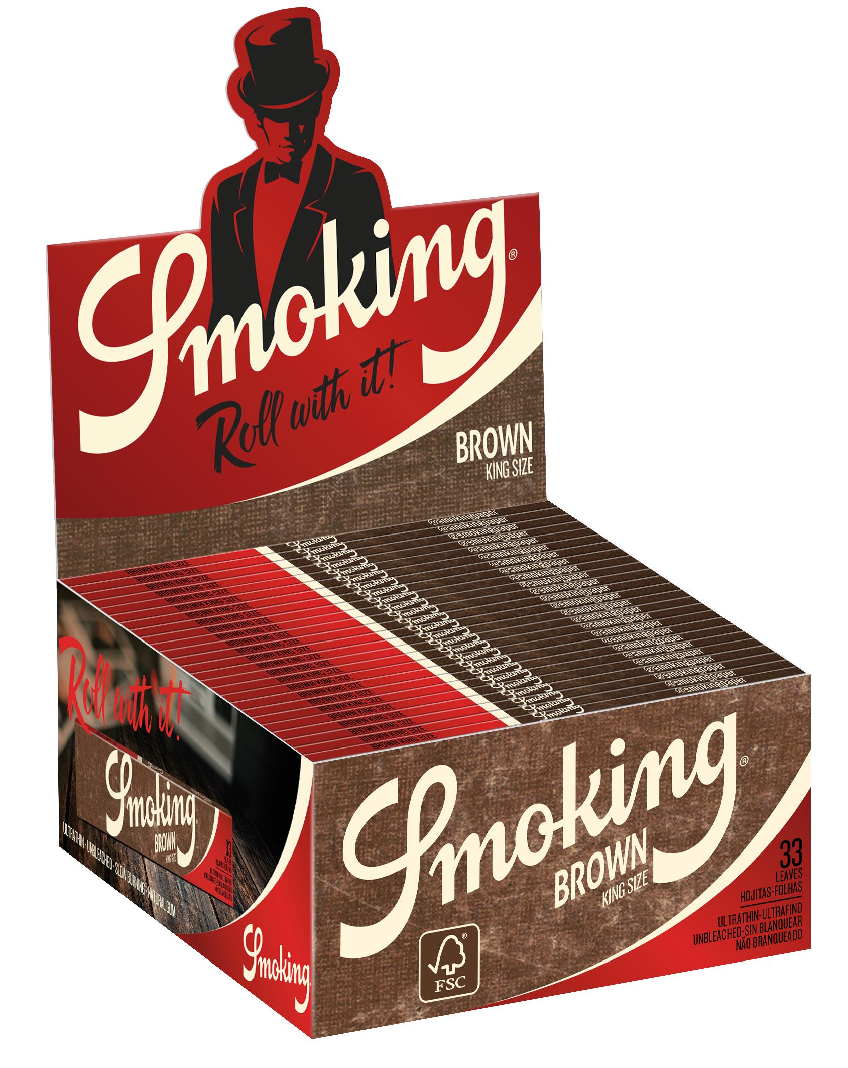 Smoking Zigarettenpapier King Size Brown 1 Packung