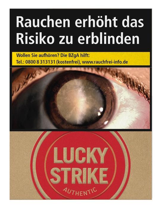 Lucky Strike Zigaretten Authentic Red Giga Packung mit 23 Stück.