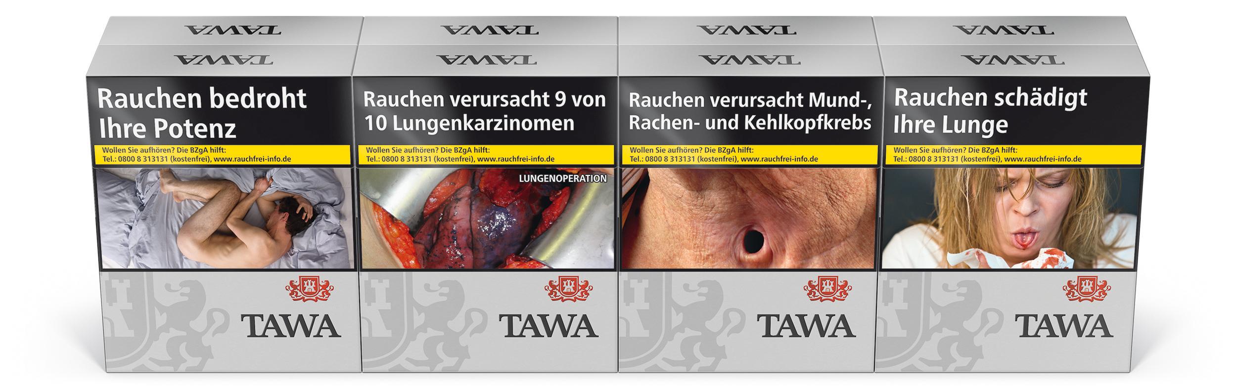 Tawa Silver XL Zigaretten  1 Stange 8x23 Stück