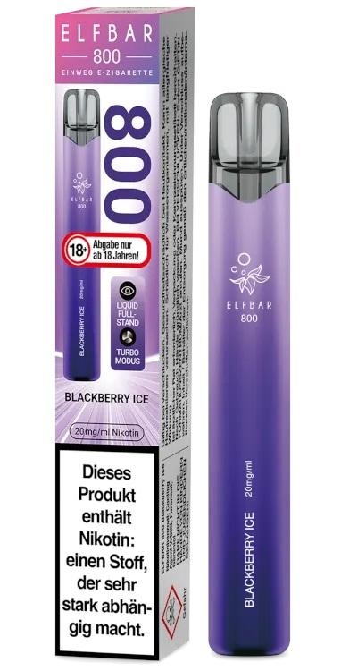 ELF Bar 800 Blackberry Ice 20mg 1 Packung 1 Stück