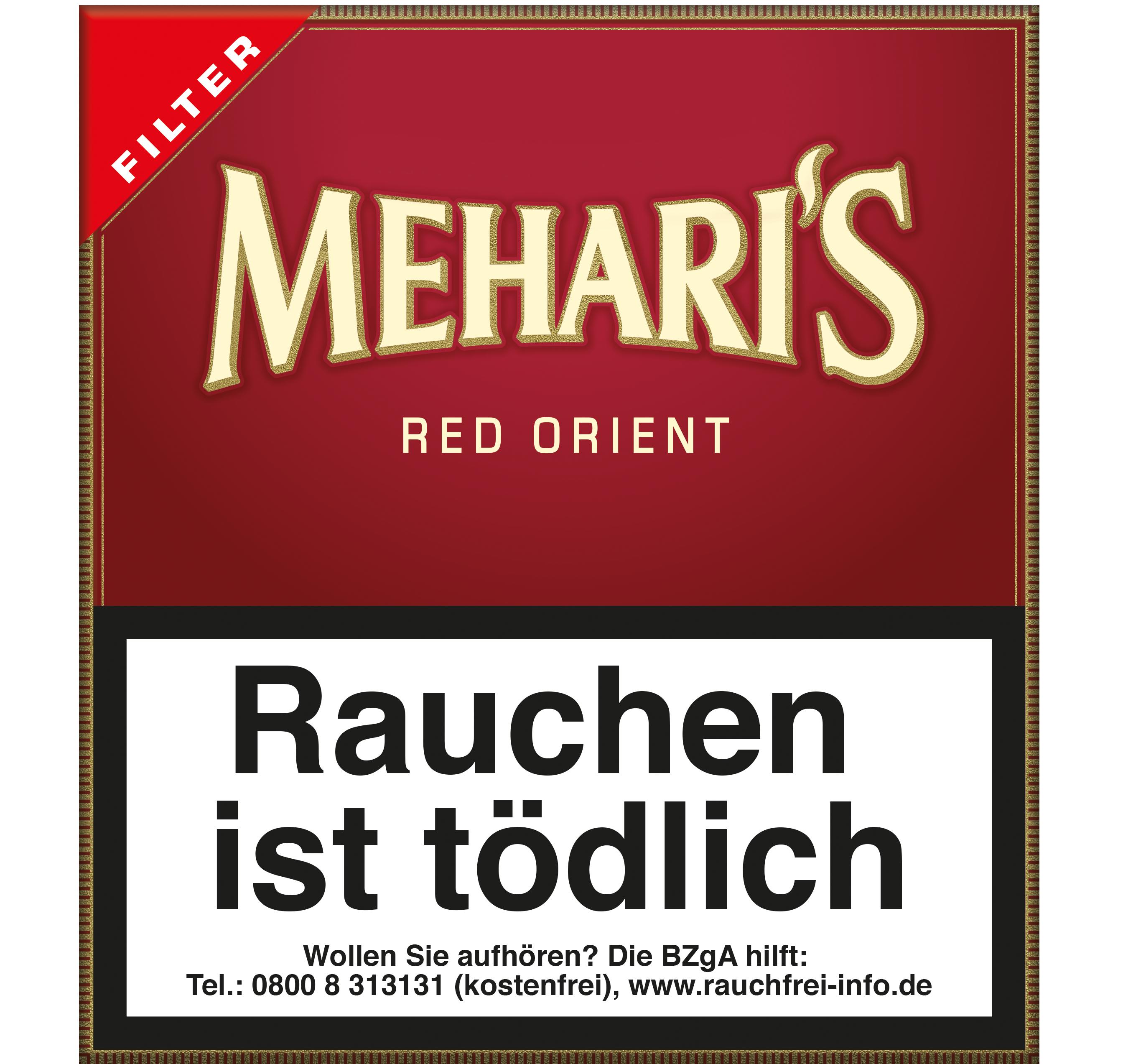 Meharis Zigarillos Red Orient Filter 1 Stange
