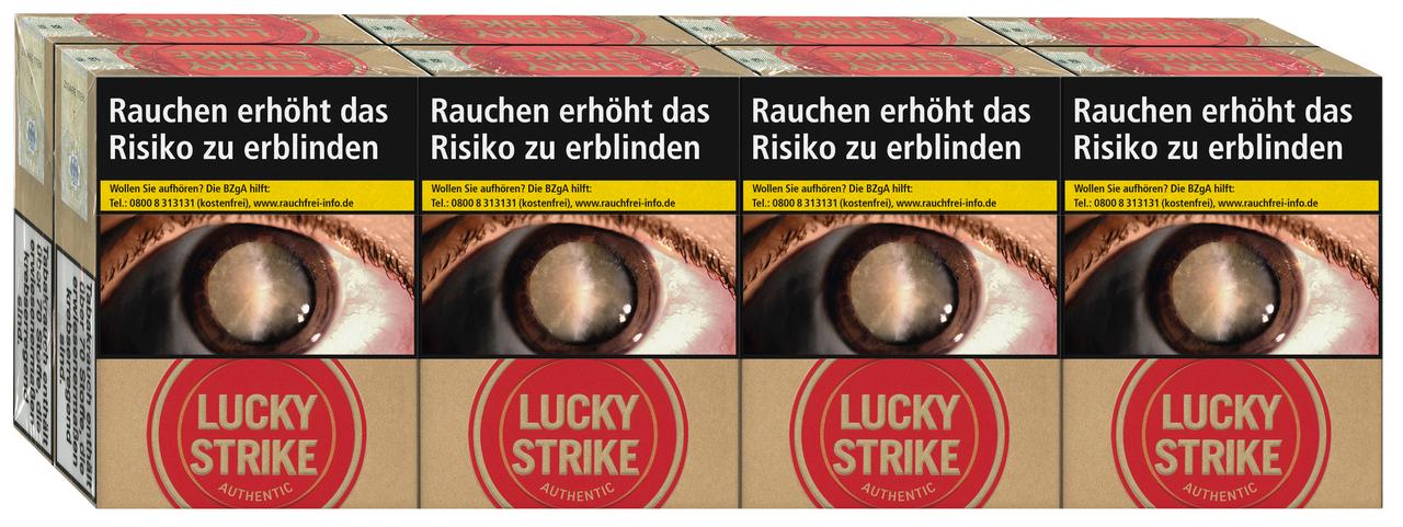Lucky Strike Authentic Red Super Zigaretten 1 Stange 8x28 Stück