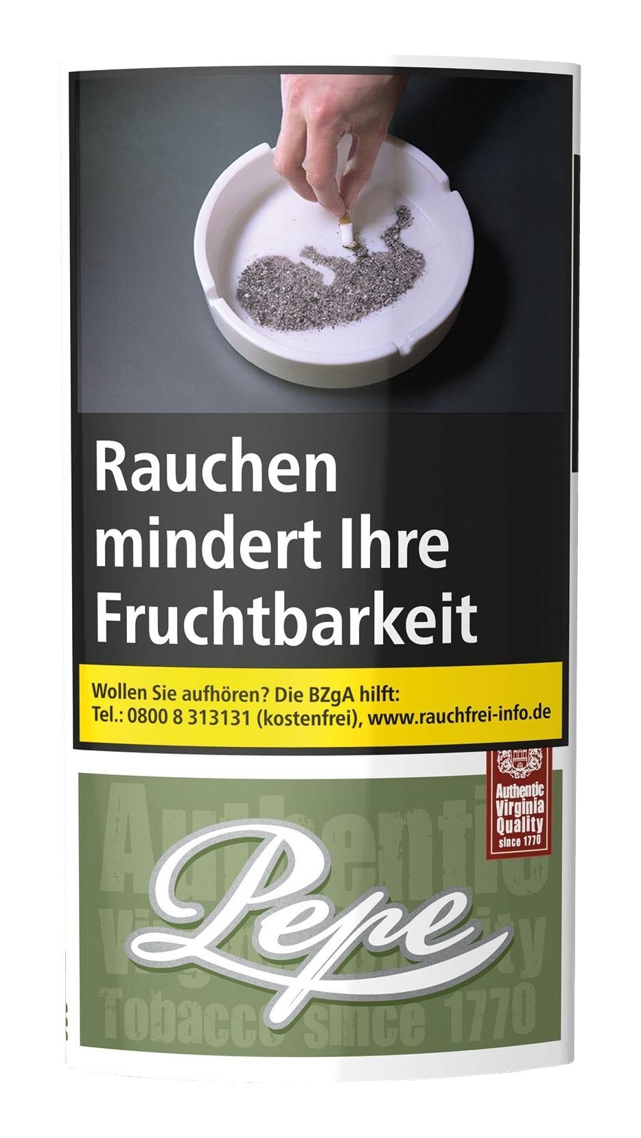 Pepe Zigarettentabak Rich Green 1 Pouch 30 Gramm