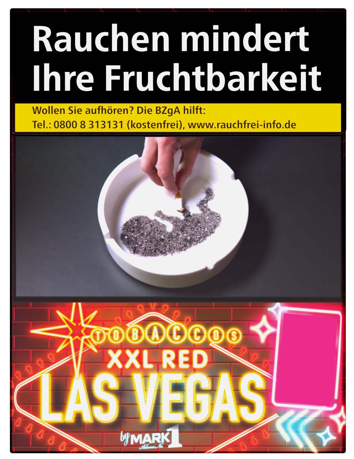 Las Vegas Red Maxi Box mit 30 Zigaretten im King Size Format, bestehend aus einer American Blend Tabakmischung.