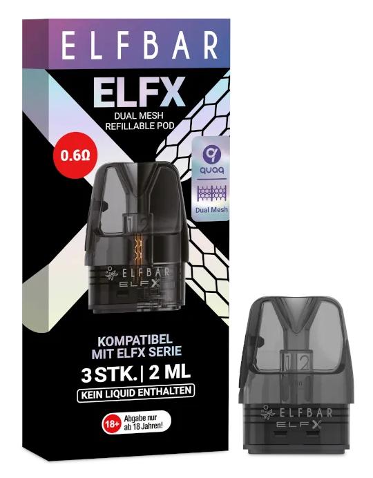 Elfbar Elfx 0,6  Ohm Pod  1 Packung 3 Stück