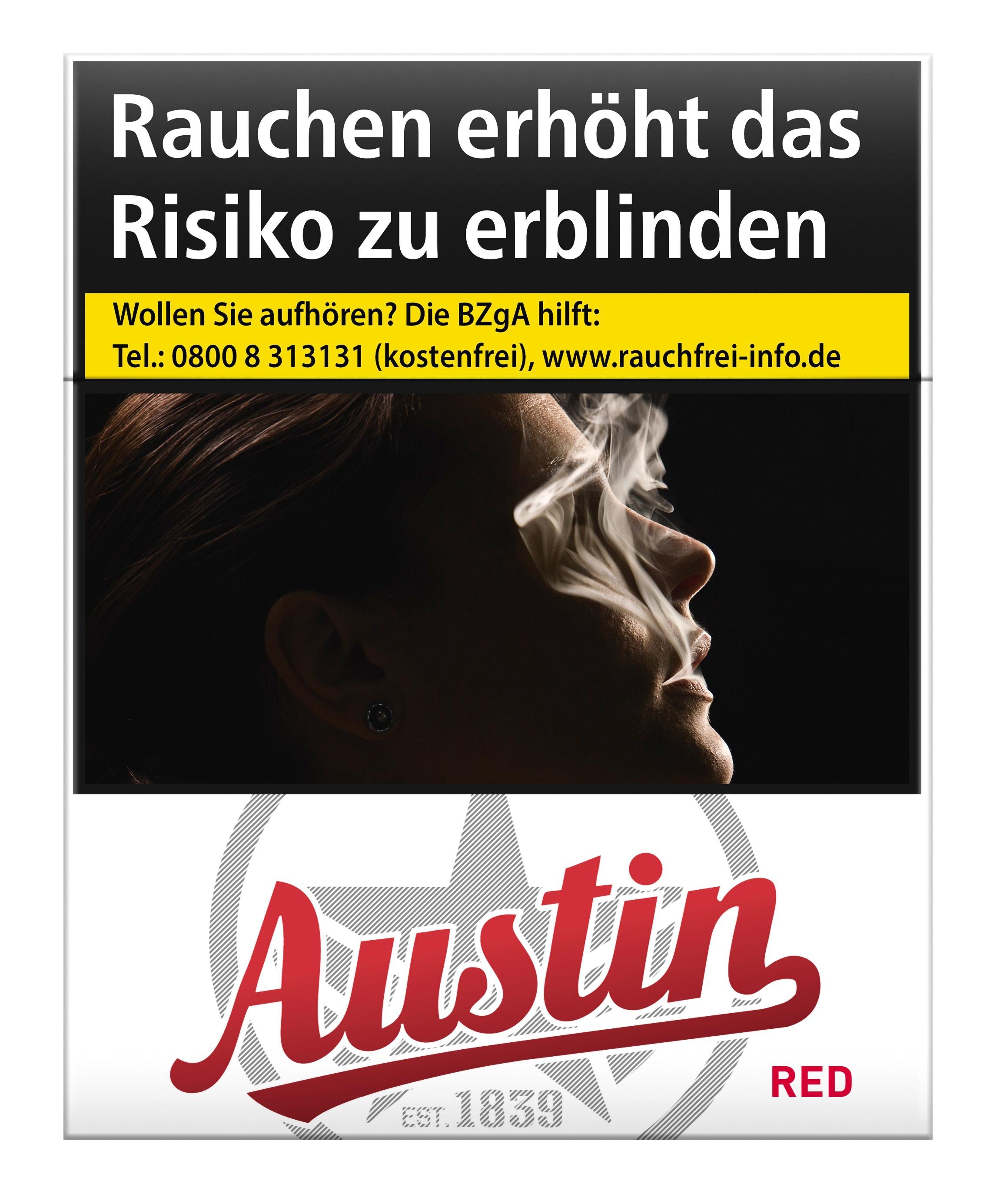Austin Red Zigaretten XL 1 Stange 8x25 Stück