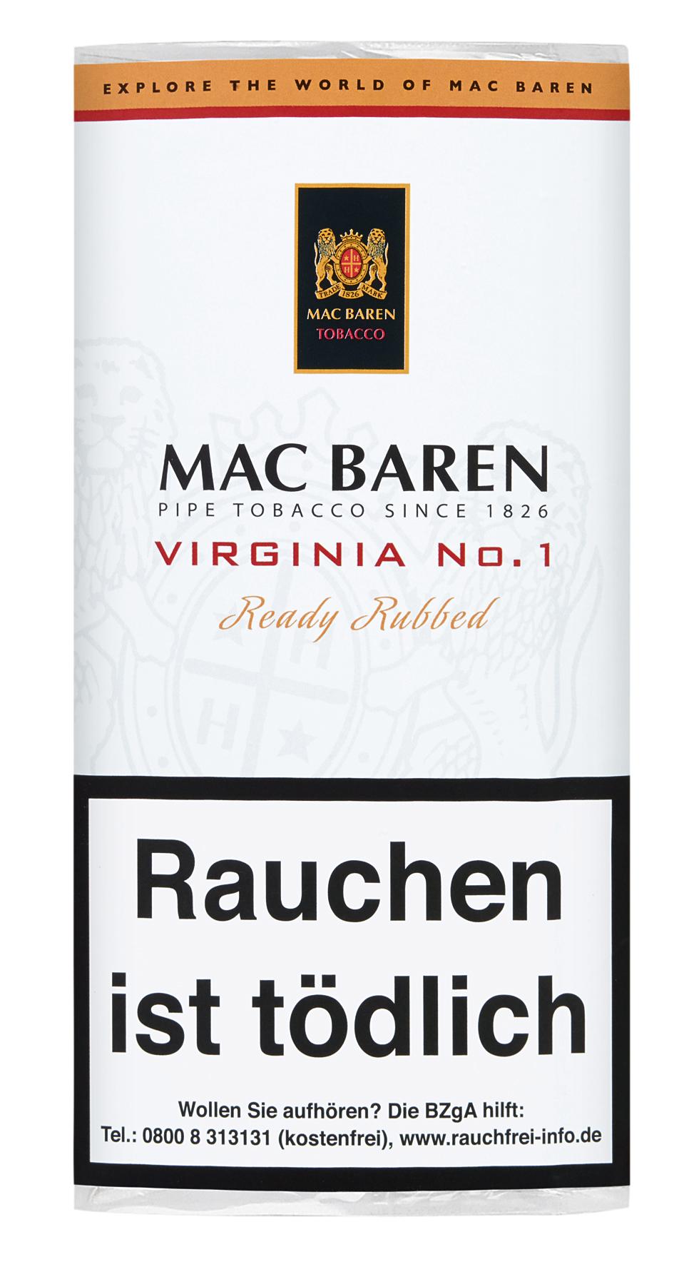 Mac Baren Pfeifentabak Virginia No. 1 1 Stange