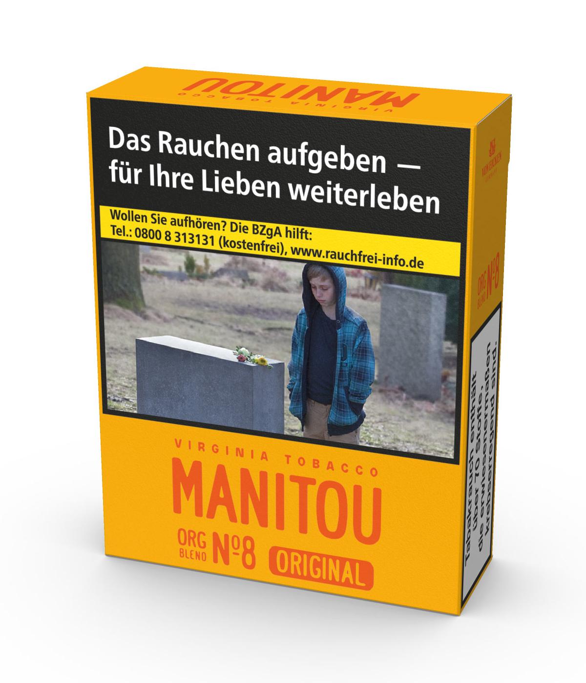 Manitou Zigaretten Organic No. 8 Gold Hartbox 1 Stange