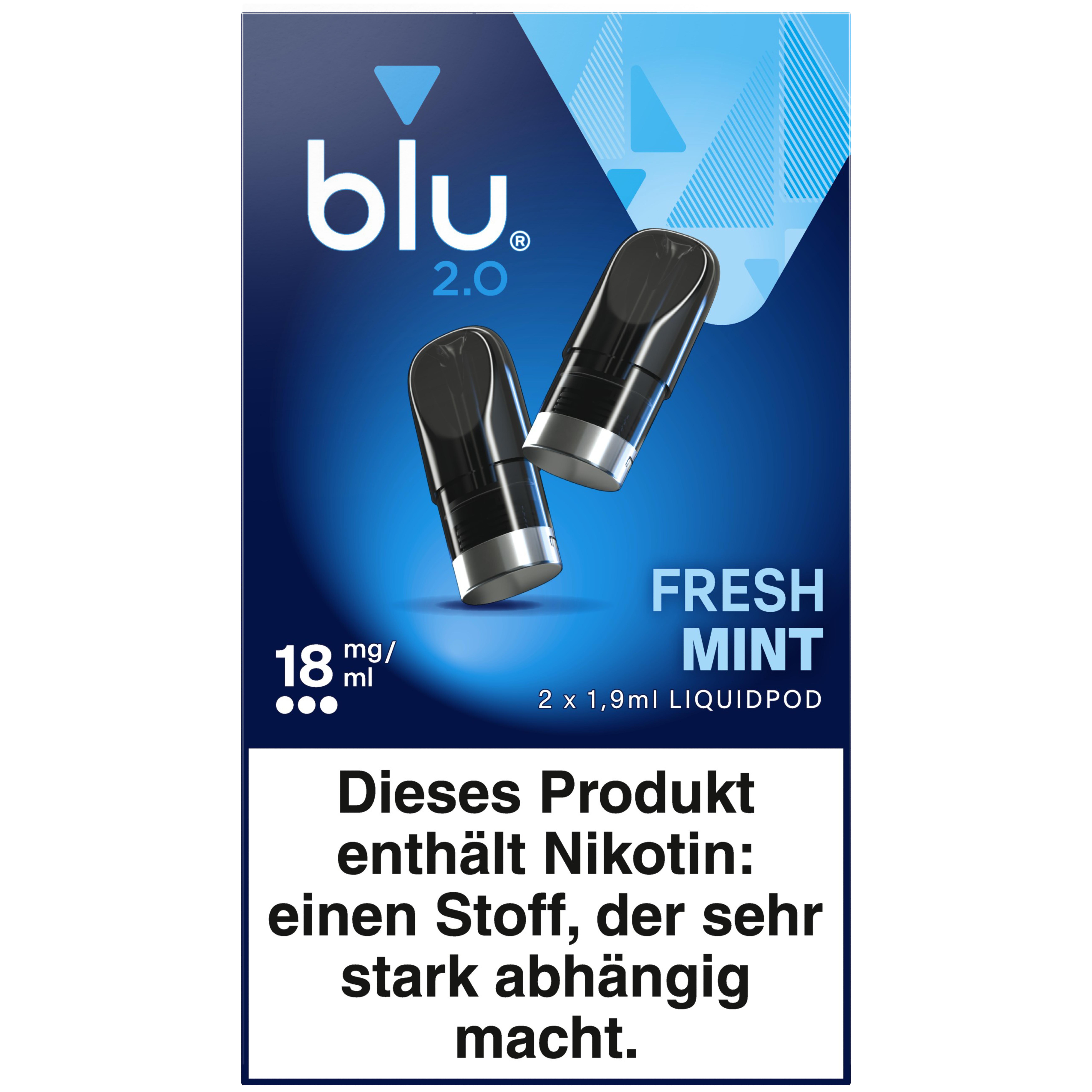 blu 2.0 Liquipod Fresh Mint 18mg 1 Packung