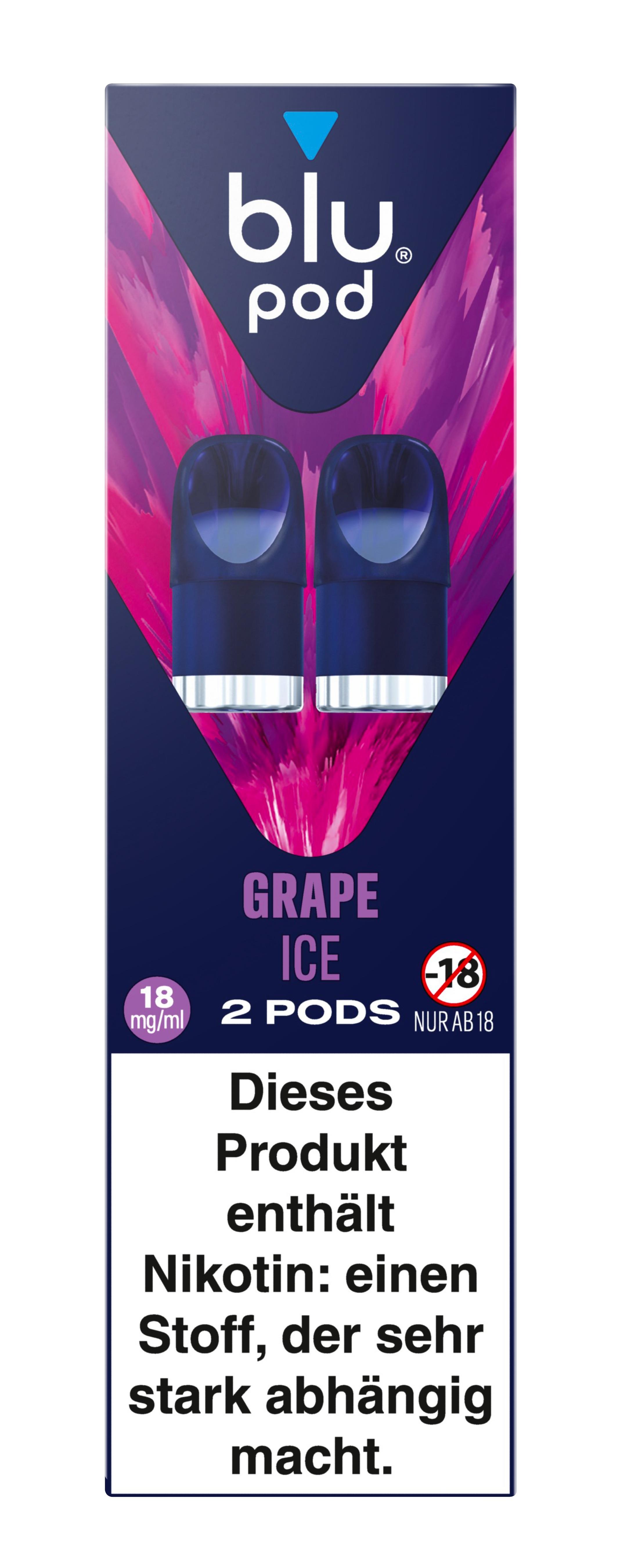blu Pod Grape Ice 18mg 1 Packung 2 Stück