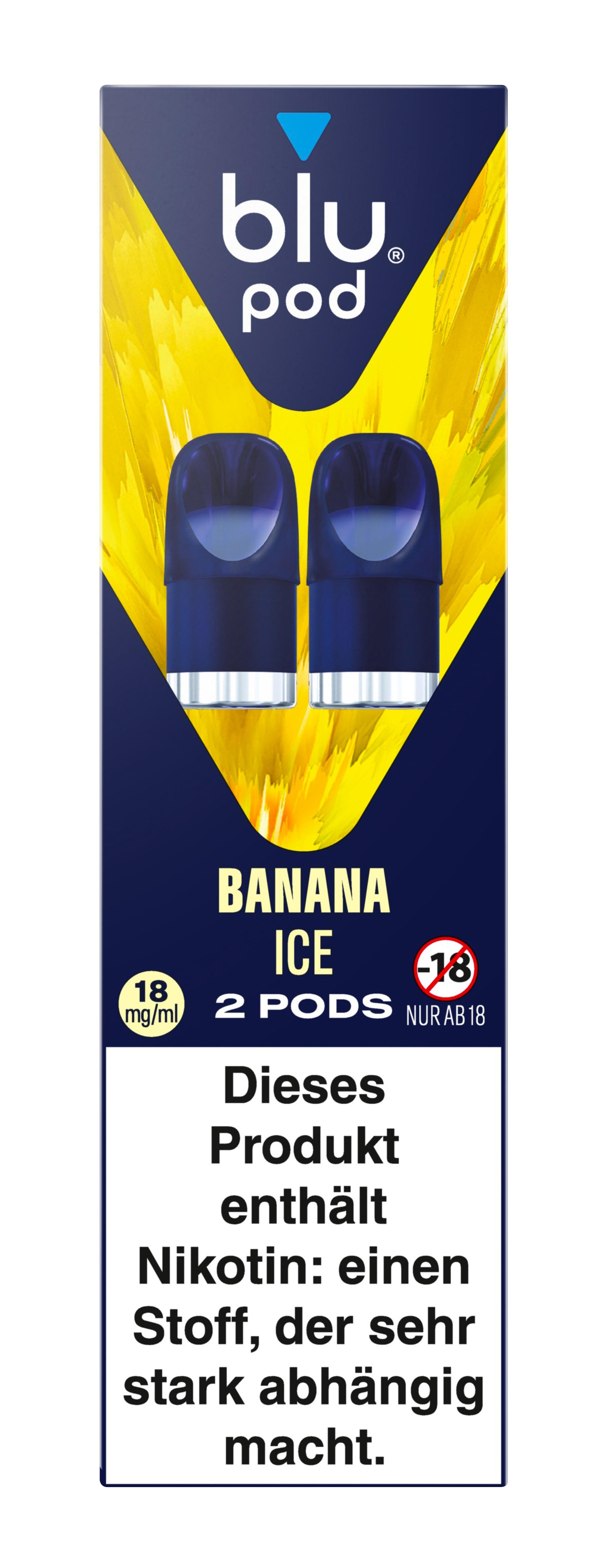 blu Pod Banana Ice 18mg 1 Packung 2 Stück