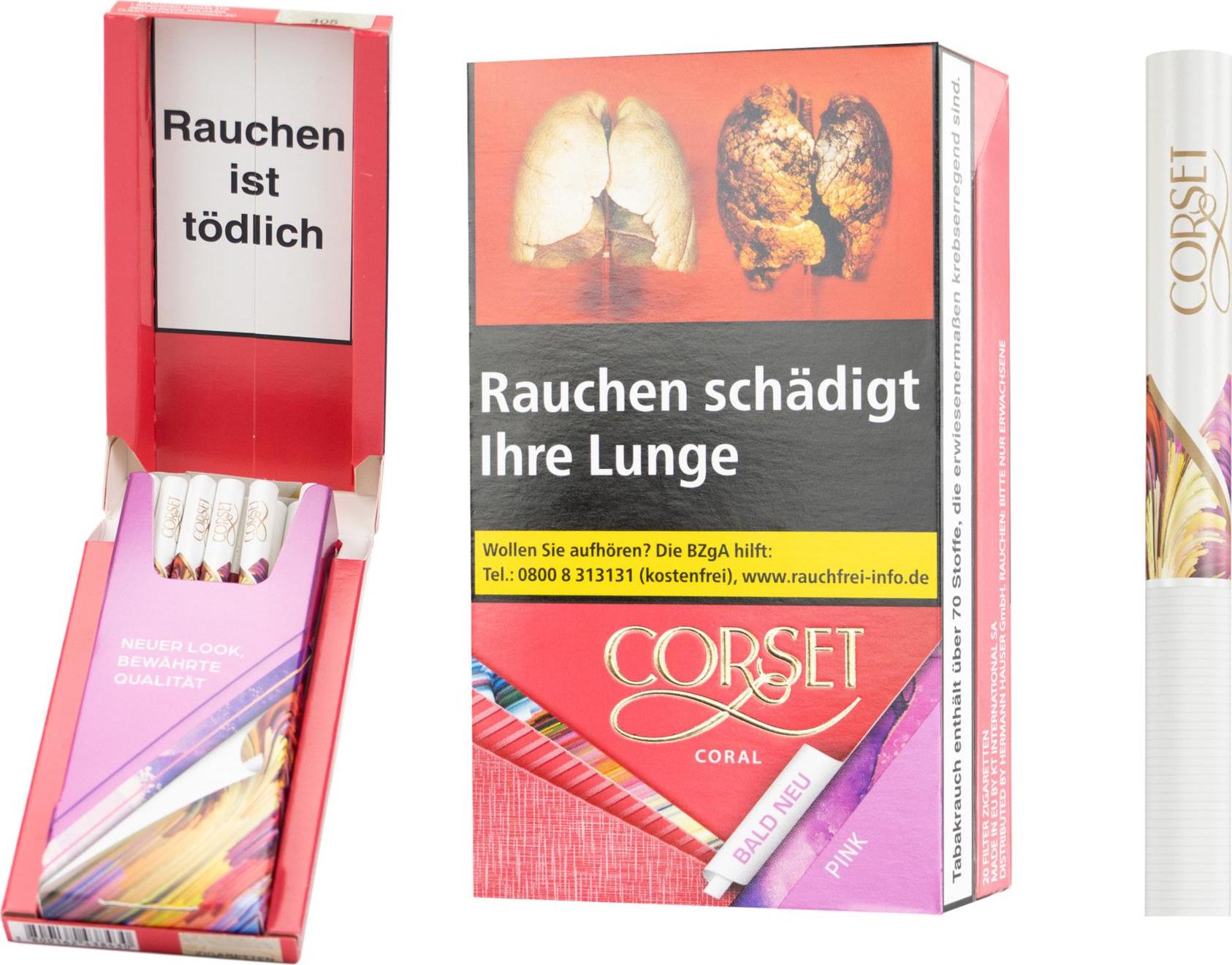 Corset Zigaretten Pink Superslim 1 Stange 10x20 Stück