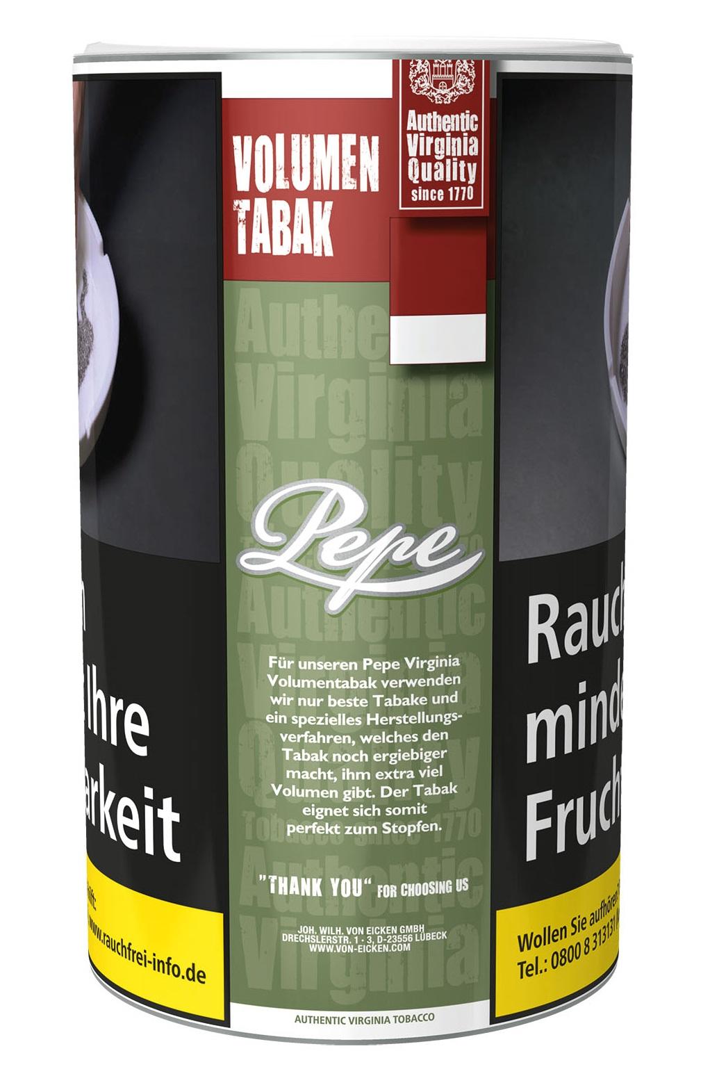 Pepe Volumentabak Rich Green XXL 1 Dose 83 Gramm
