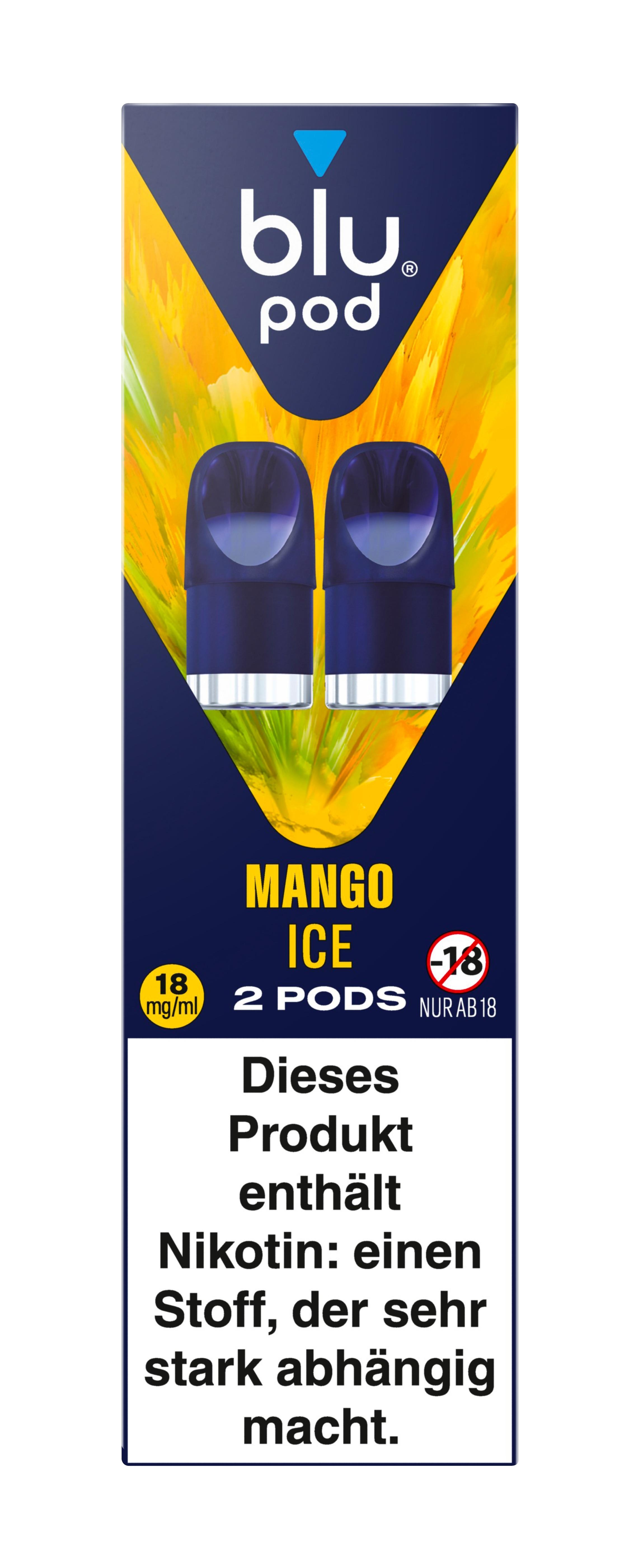 blu Pod Mango Ice 18mg 1 Packung 2 Stück