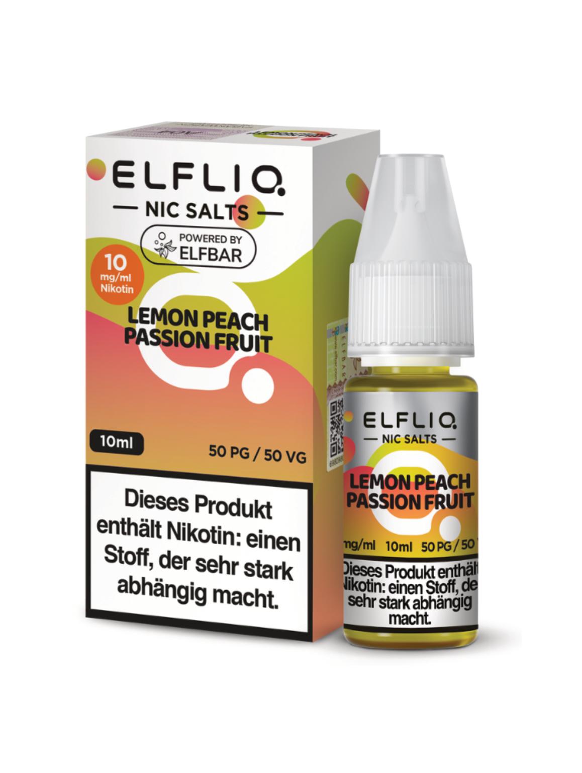 ELFLIQ Lemon Peach Passion Fruit 10mg 1 Packung 1 Stück