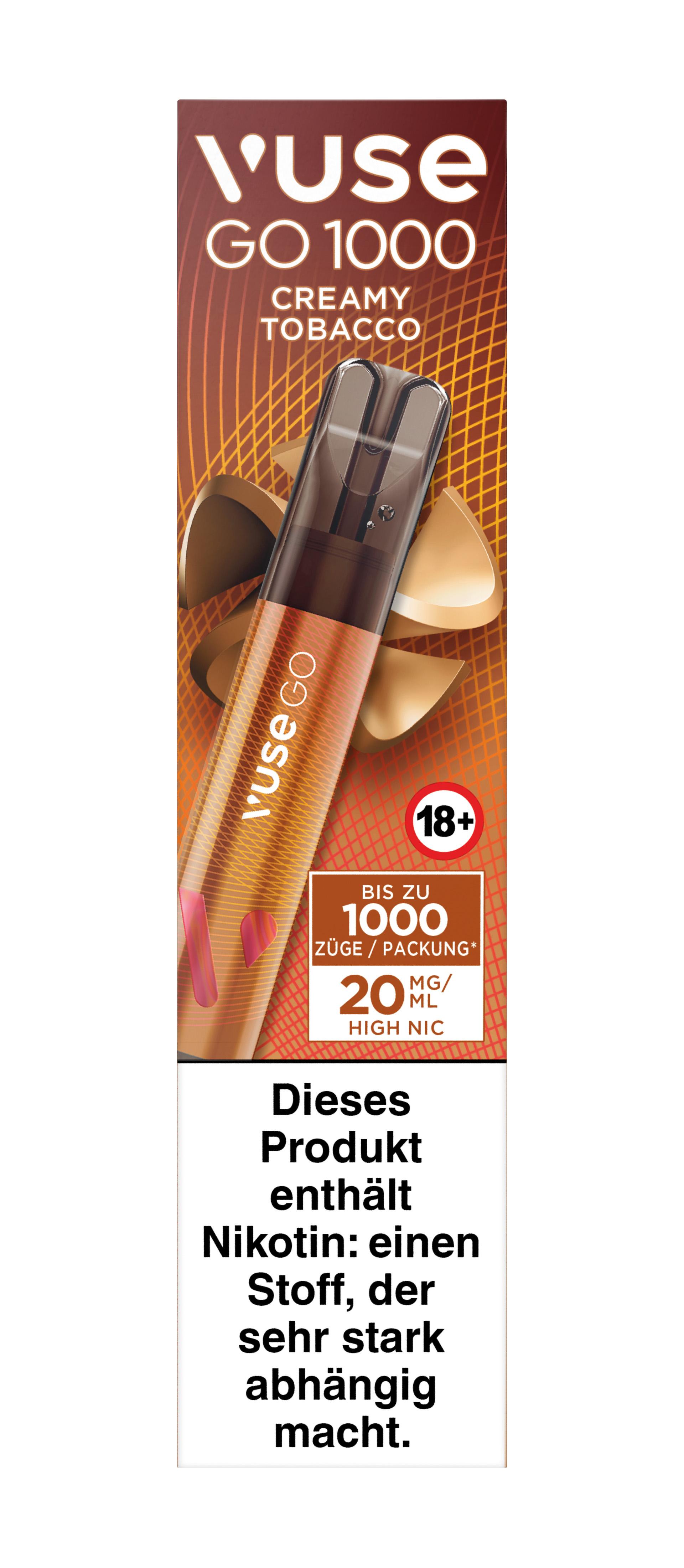 Vuse GO 1000 Creamy Tobacco 1 Packung