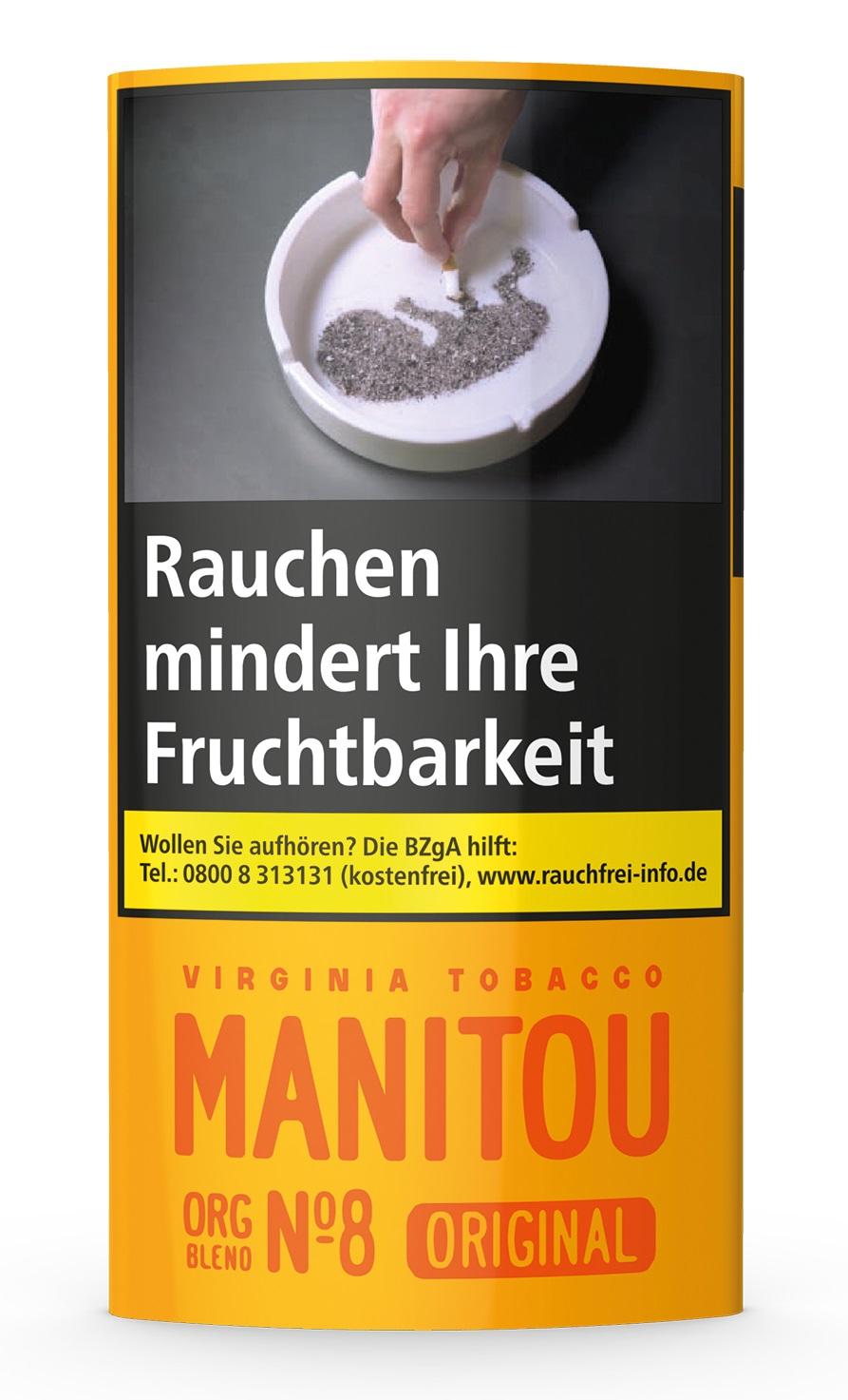 Manitou Zigarettentabak Organic Blend No. 8 Gold 1 Gebinde 5x30 Gramm