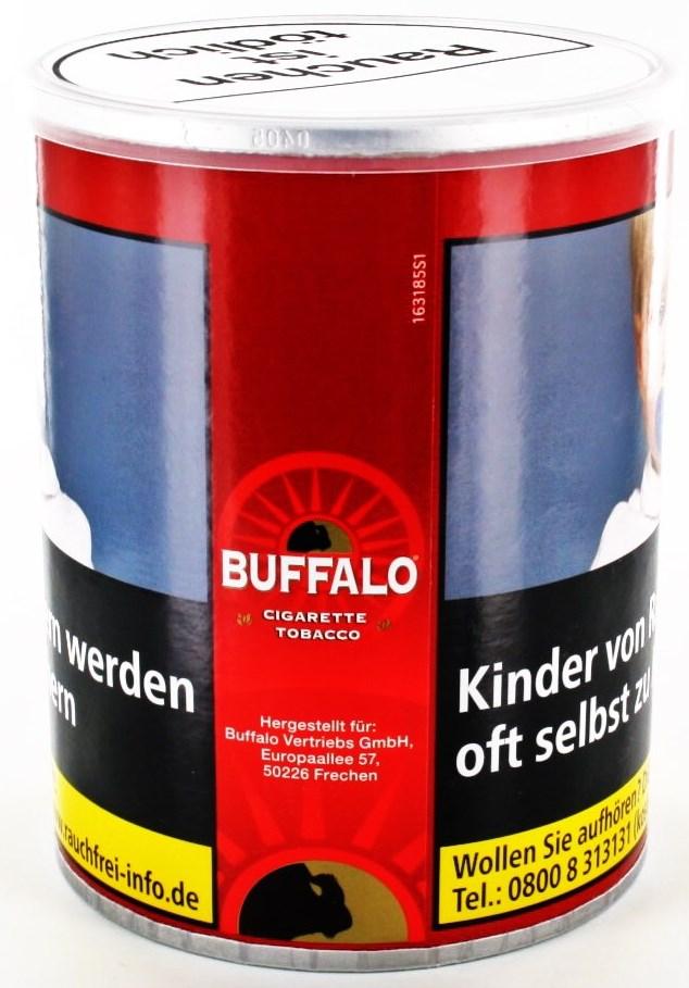 140-Gramm-Dose Buffalo Red Zigarettentabak, eine mittelkräftige American Blend Tabakmischung mit mild-würzigem Aroma.