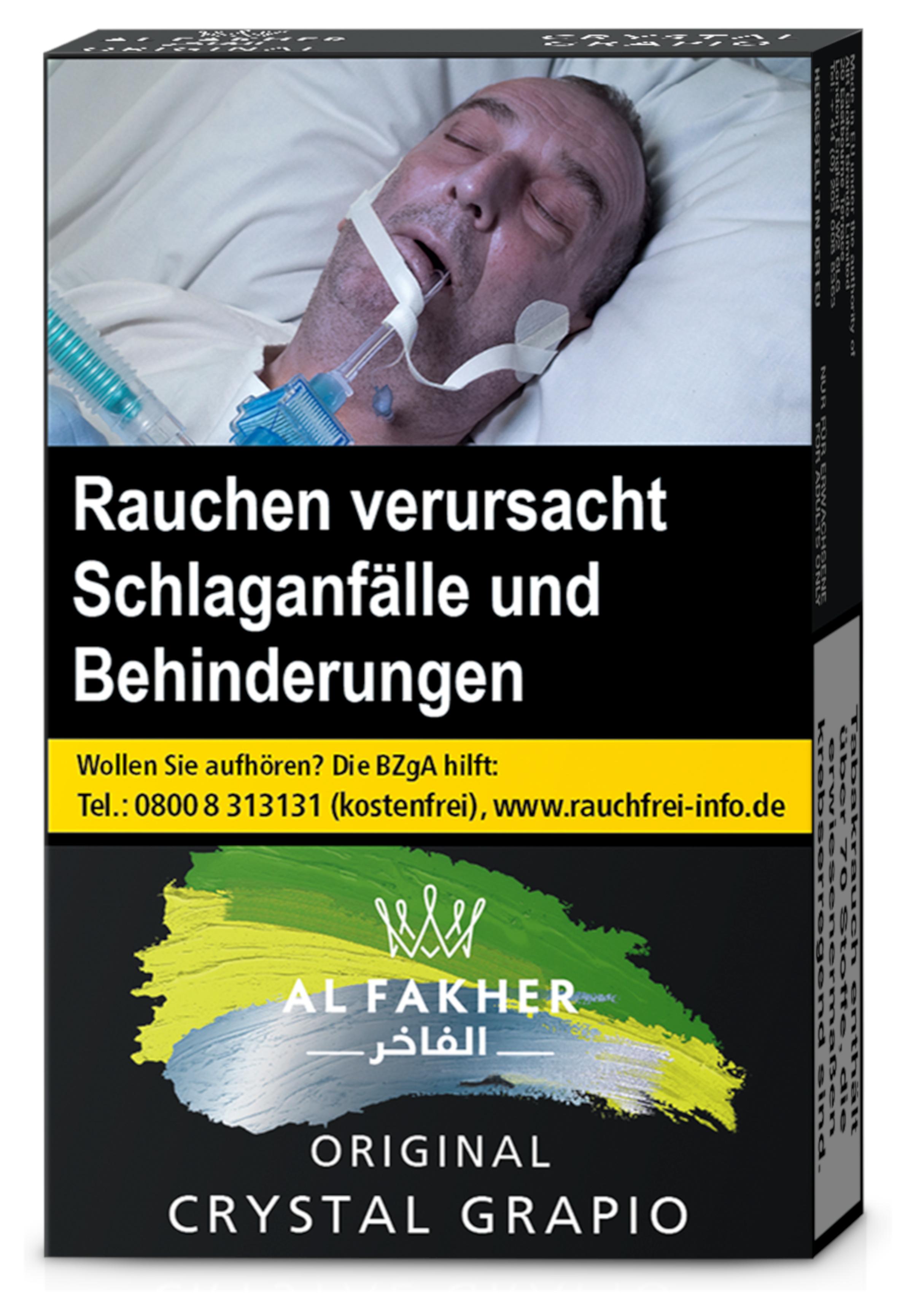 Al Fakher Shisha-Tabak Crystal Grapio 1 Packung 25 Gramm