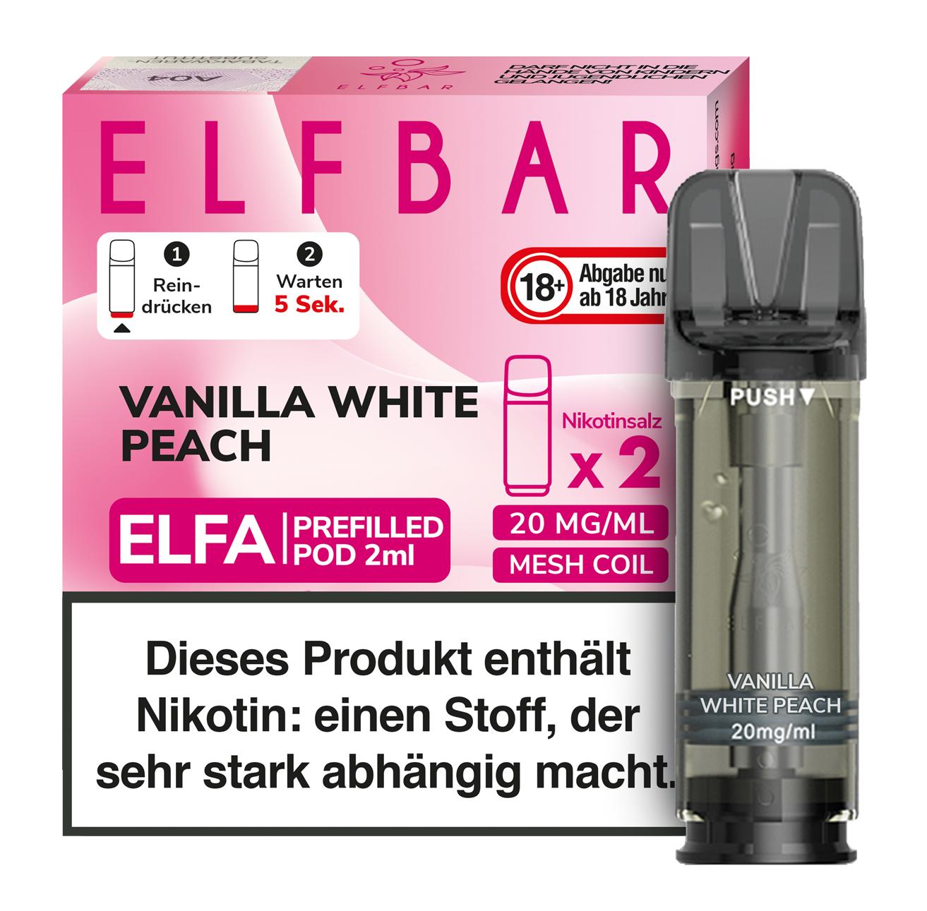 Elfa Pod Vanilla White Peach 1 Packung 2 Stück