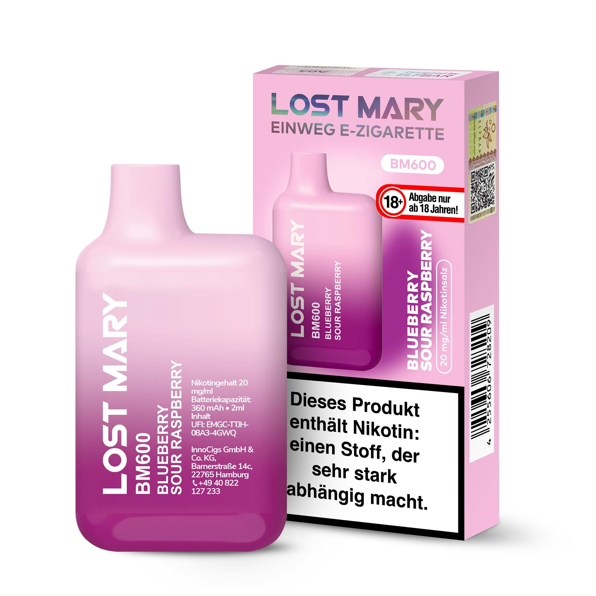 Lost Mary by Elf Bar Blueberry Sour Raspberry 1 Packung 1 Stück