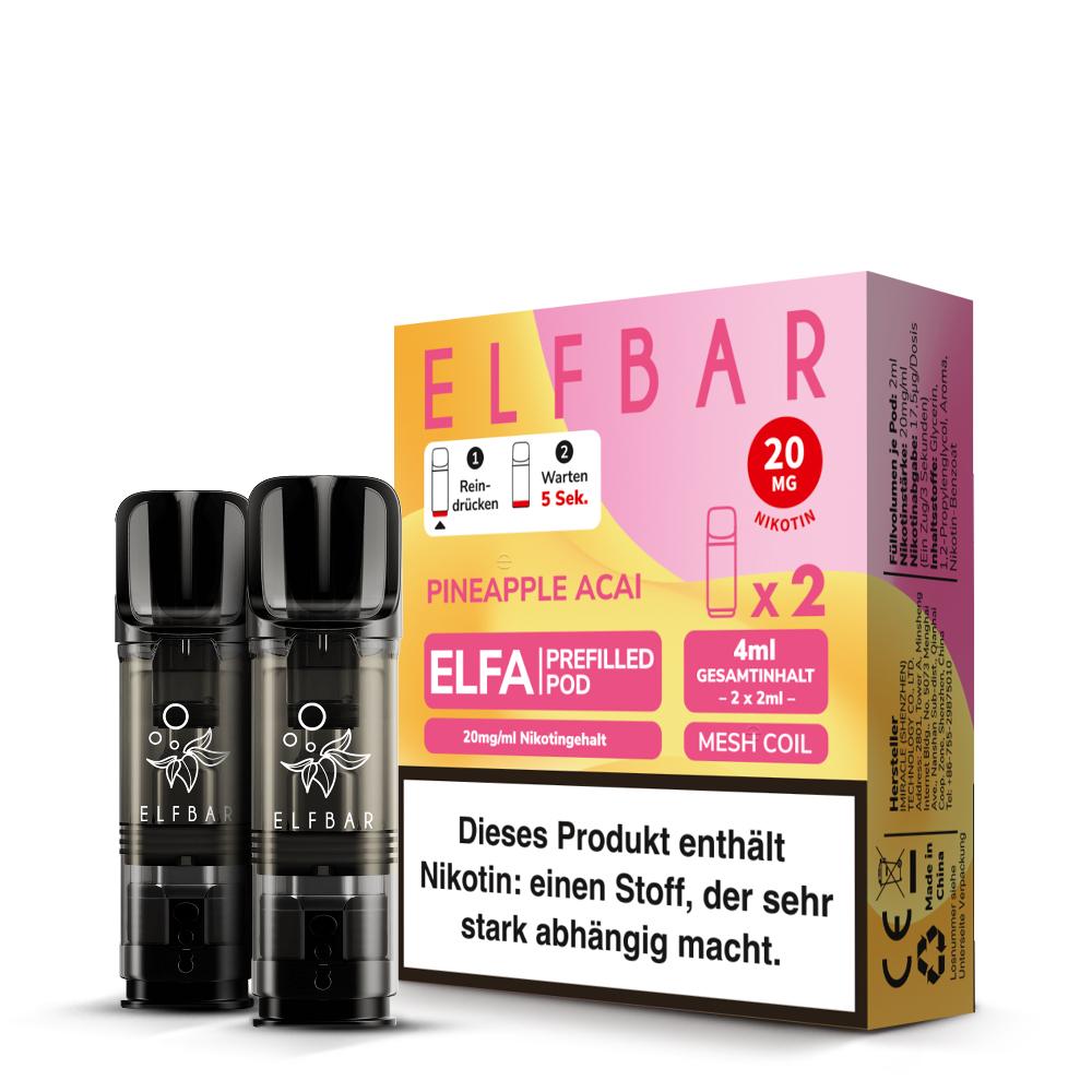 Elfbar ELFA Pod Pineapple Acai 20mg 1 Packung 2 Stück