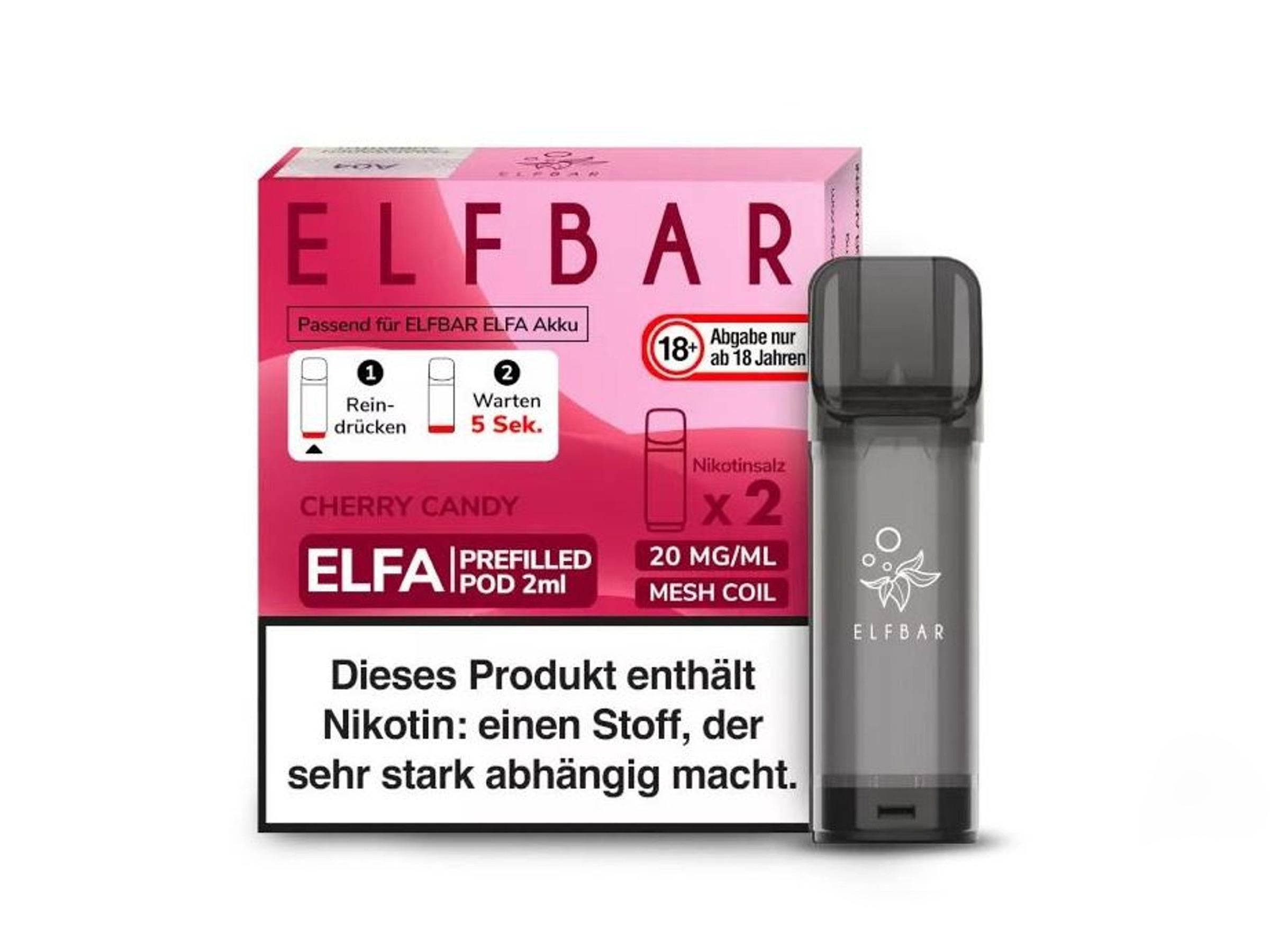 Elfbar ELFA Pod Cherry Candy 20mg 1 Packung
