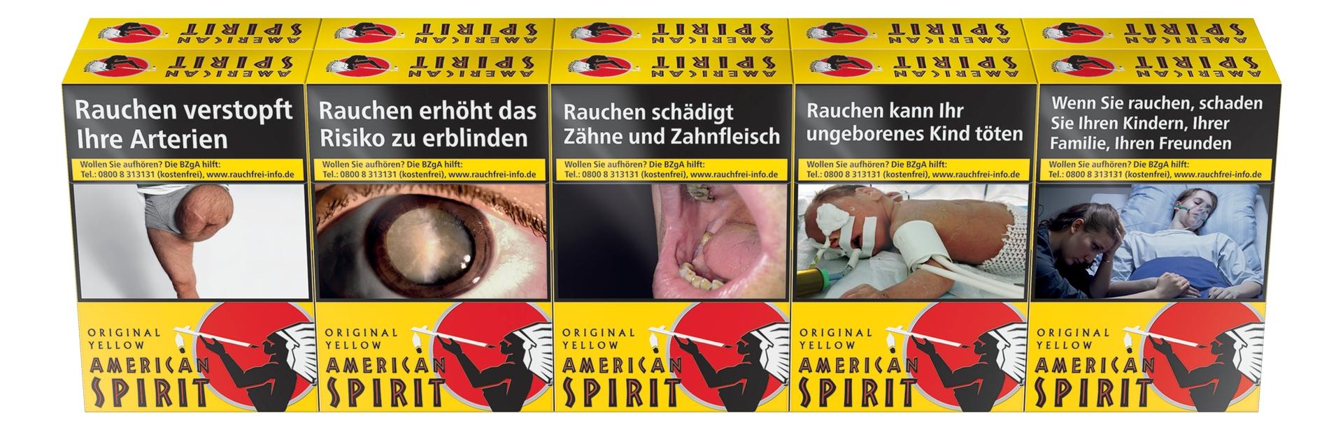 American Spirit Zigaretten Original Yellow L 1 Stange 10x20 Stück