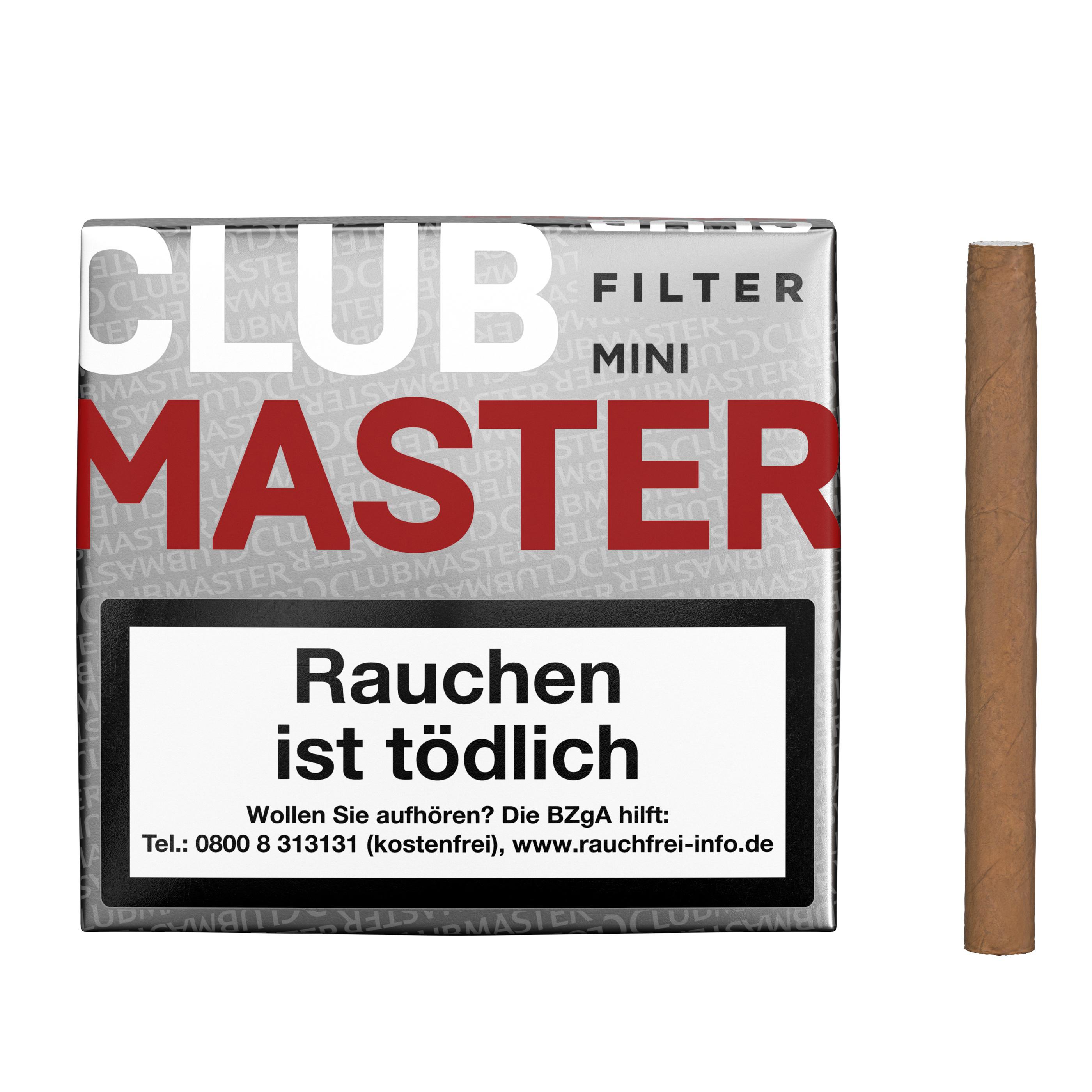 Clubmaster Zigarillos 222 Mini Filter Red 1 Stange 5x20 Stück