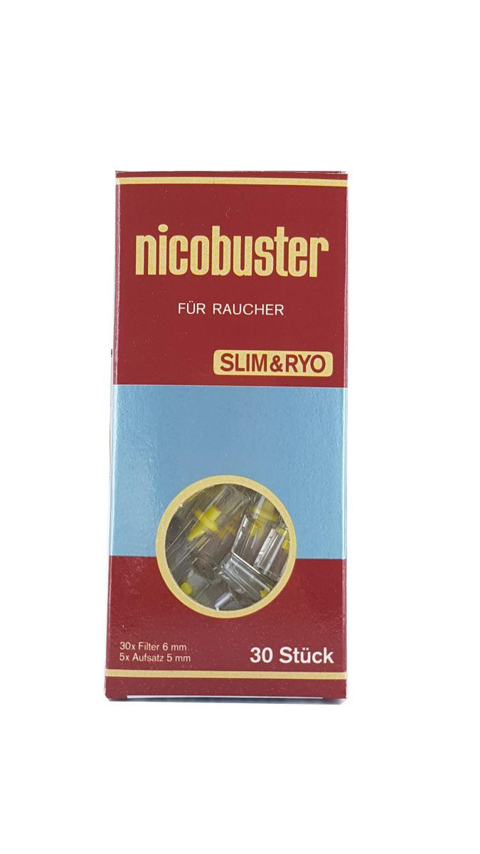 Nicobuster Aufsteckfilter Slim für Zigaretten 1 Packung 30 Stück