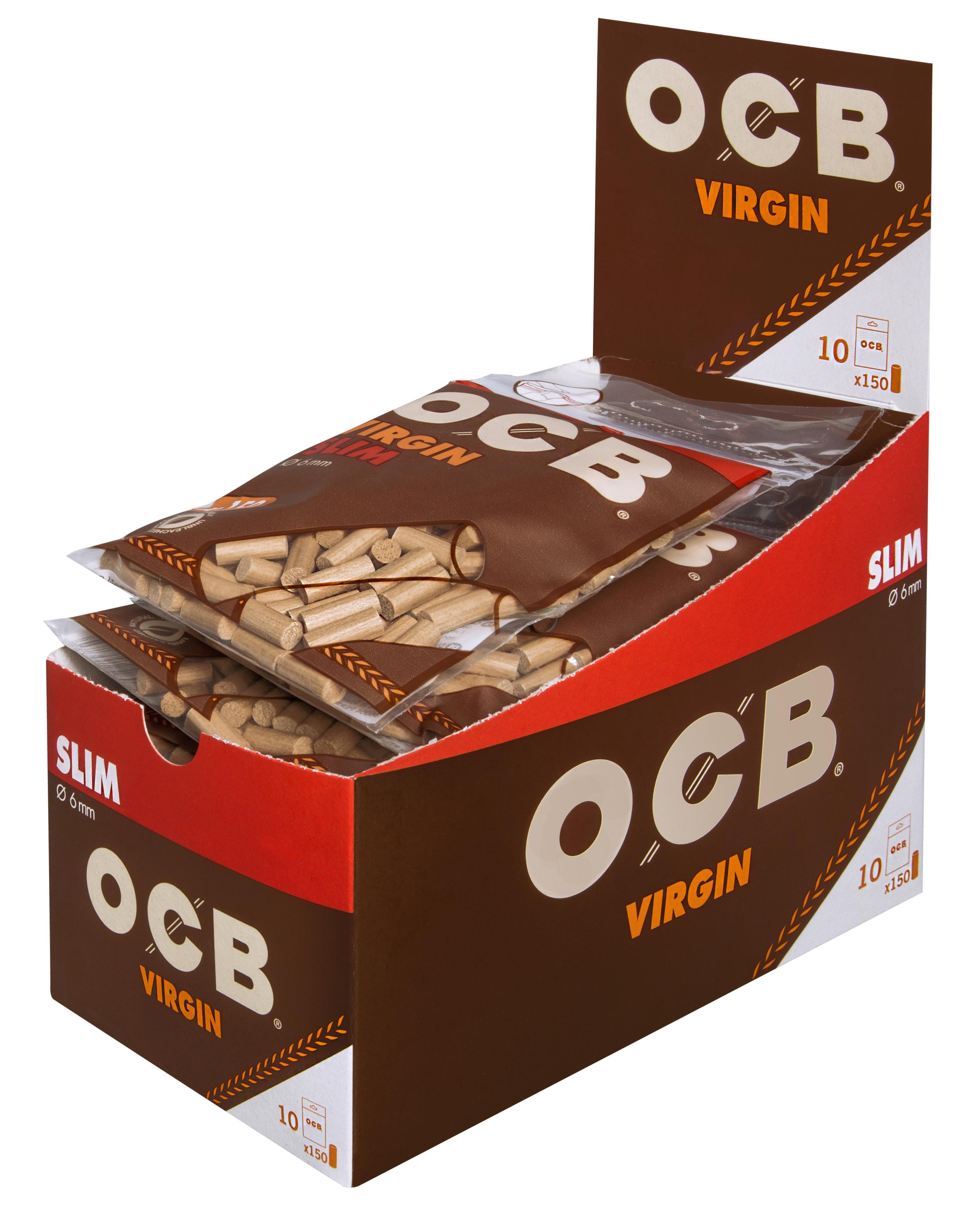 OCB Drehfilter Unbleached Virgin 6 mm 1 Stange 10x150 Stück