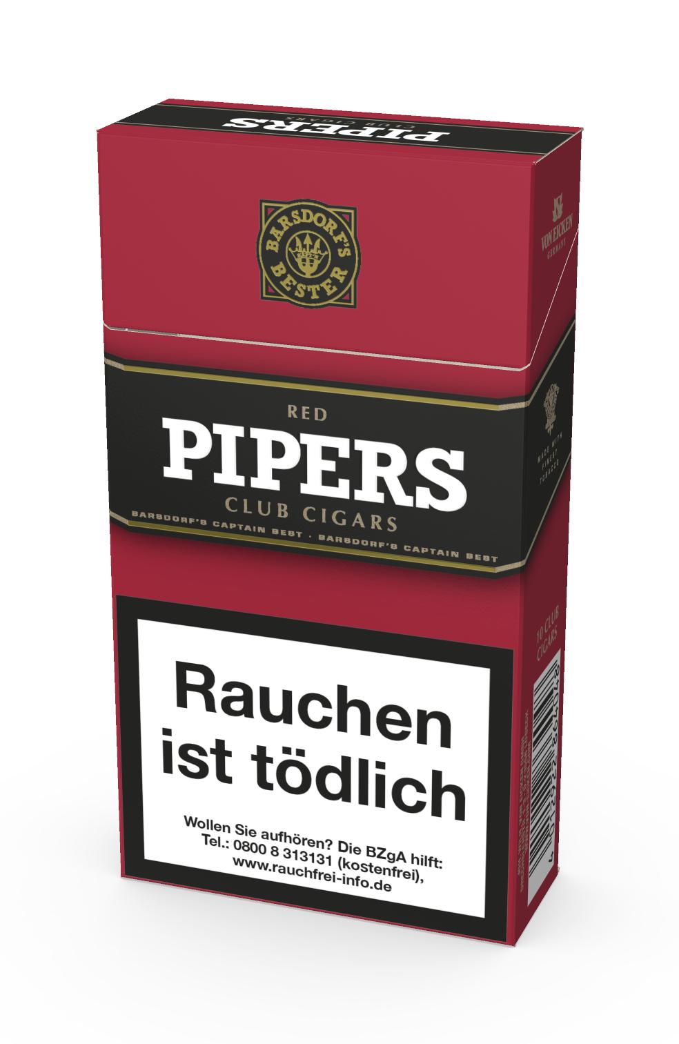Pipers Little Cigars Red (Cherry) 1 Packung 10 Stück