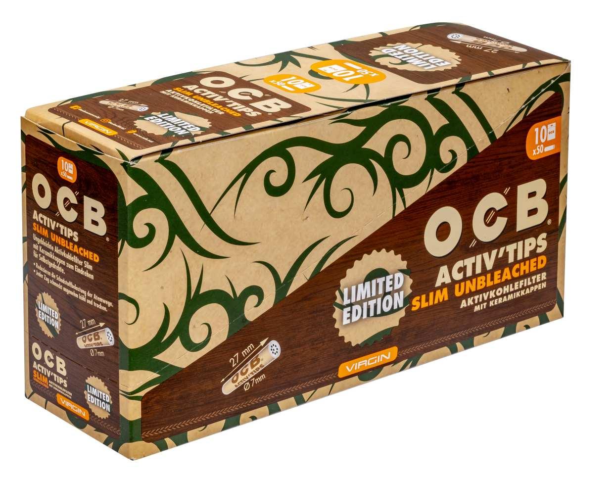 OCB Activ Tips Unbleached 1 Gebinde