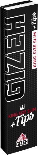 Gizeh Black King Size Slim + Tips 1 Packung 34 Stück
