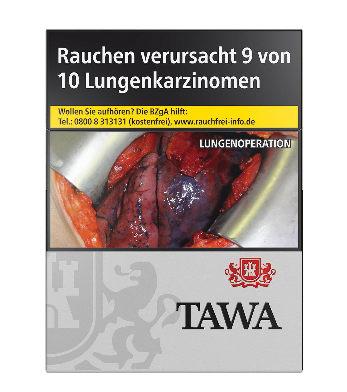 Tawa Silver XXL Zigaretten  1 Packung