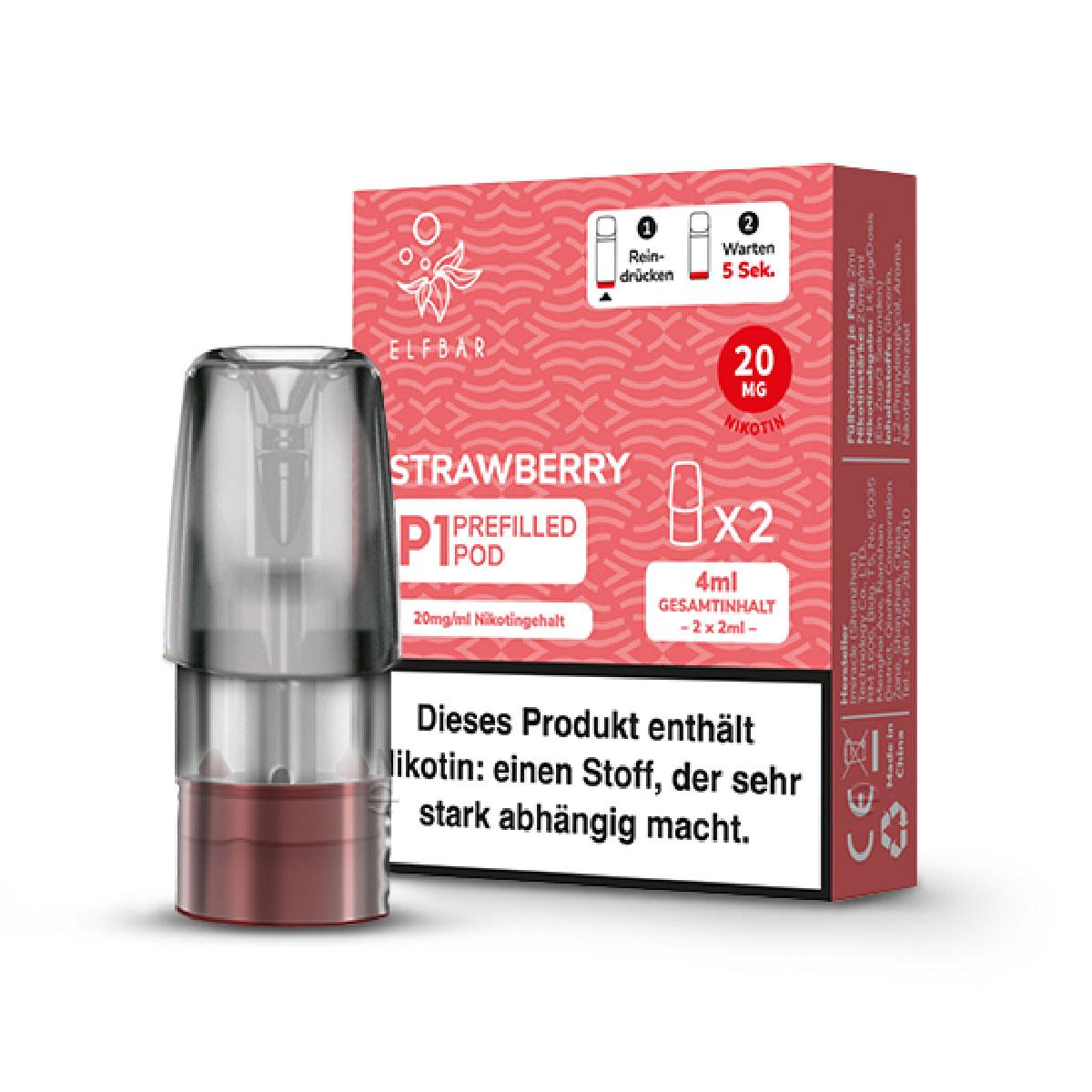 Elfbar Mate 500 Pod Strawberry 20mg/ml 1 Packung 2 Stück