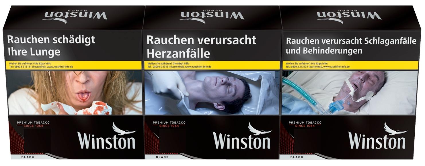 Winston Black Zigaretten 4XL 1 Stange 5x39 Stück