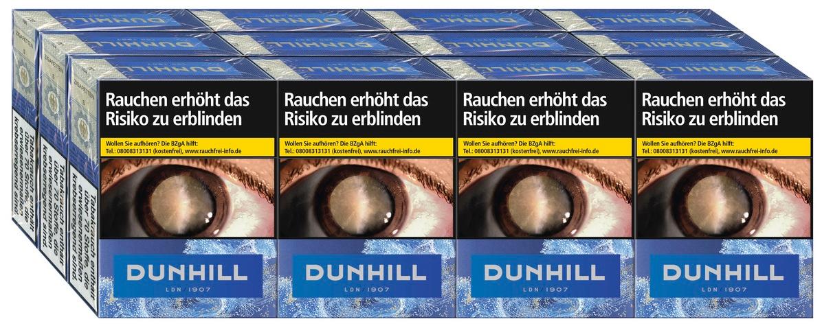 Dunhill Blue Giga Filterzigaretten von Dunhill als 1 Stange in blauer Verpackung, enthält 12 Packungen á 24 Stück.