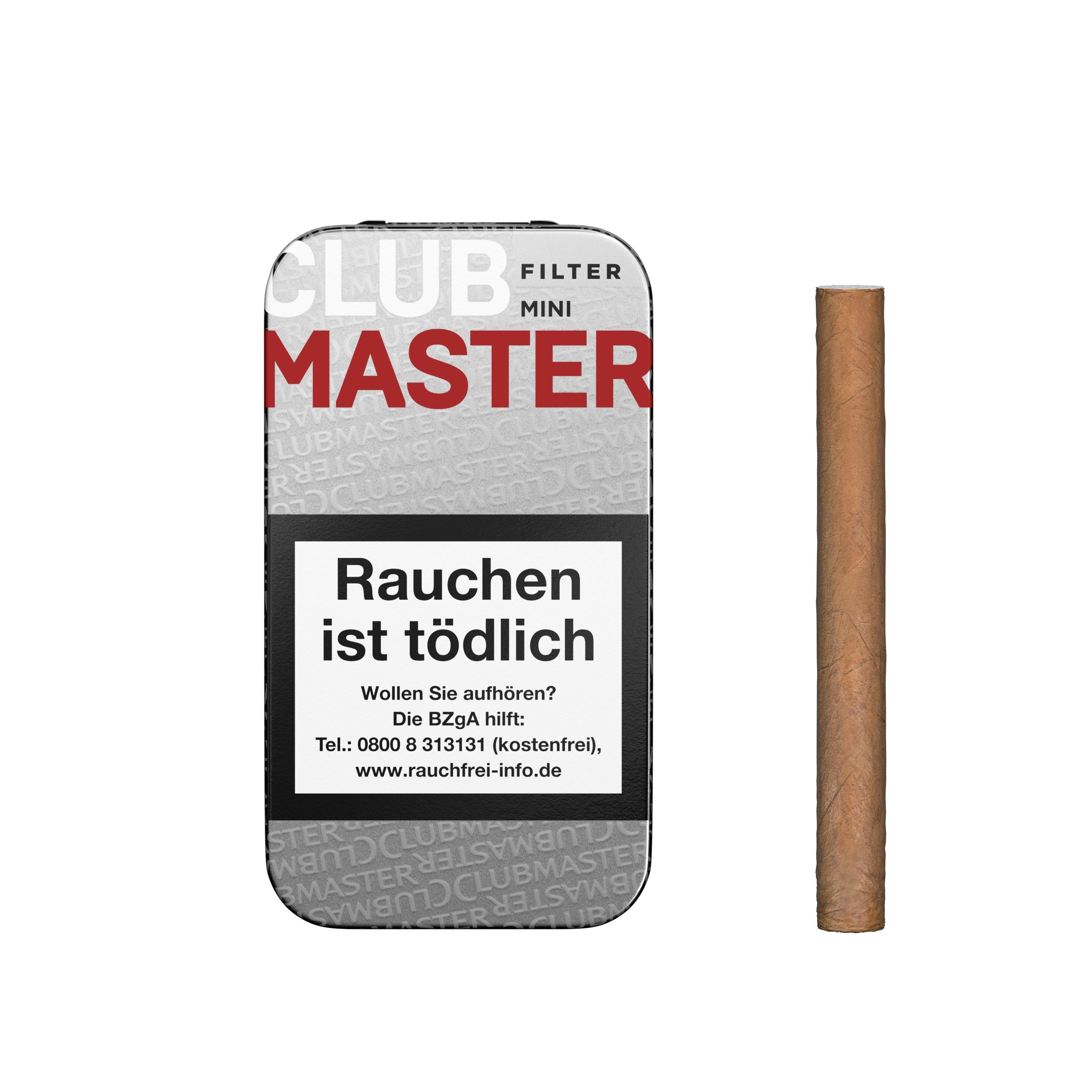 Clubmaster Zigarillos 222 Mini Filter Red 1 Stange