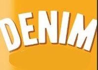 Das gelb-weiße Logo der Zigarettenmarke Denim