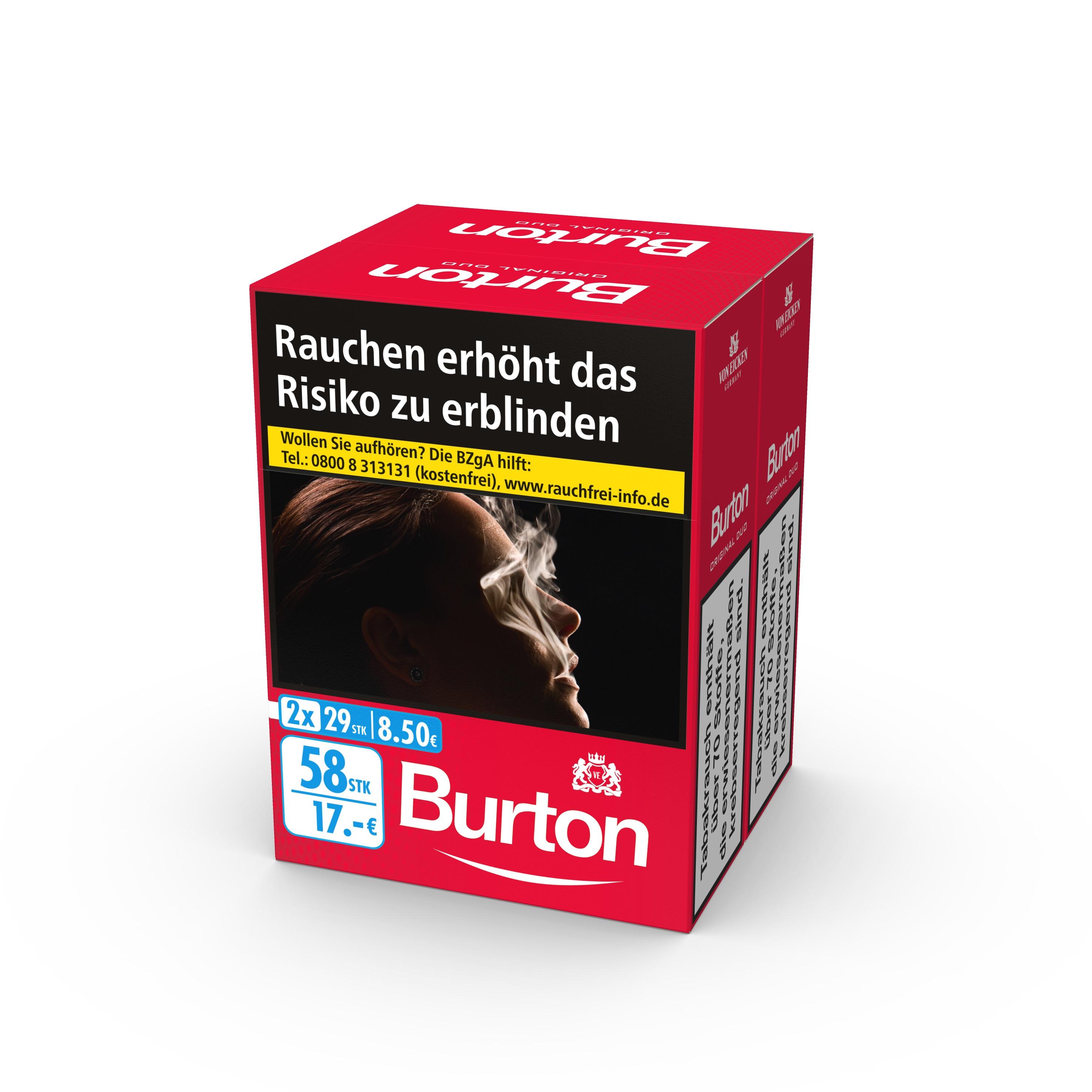 Burton Zigaretten Original Duo-Pack 1 Stange