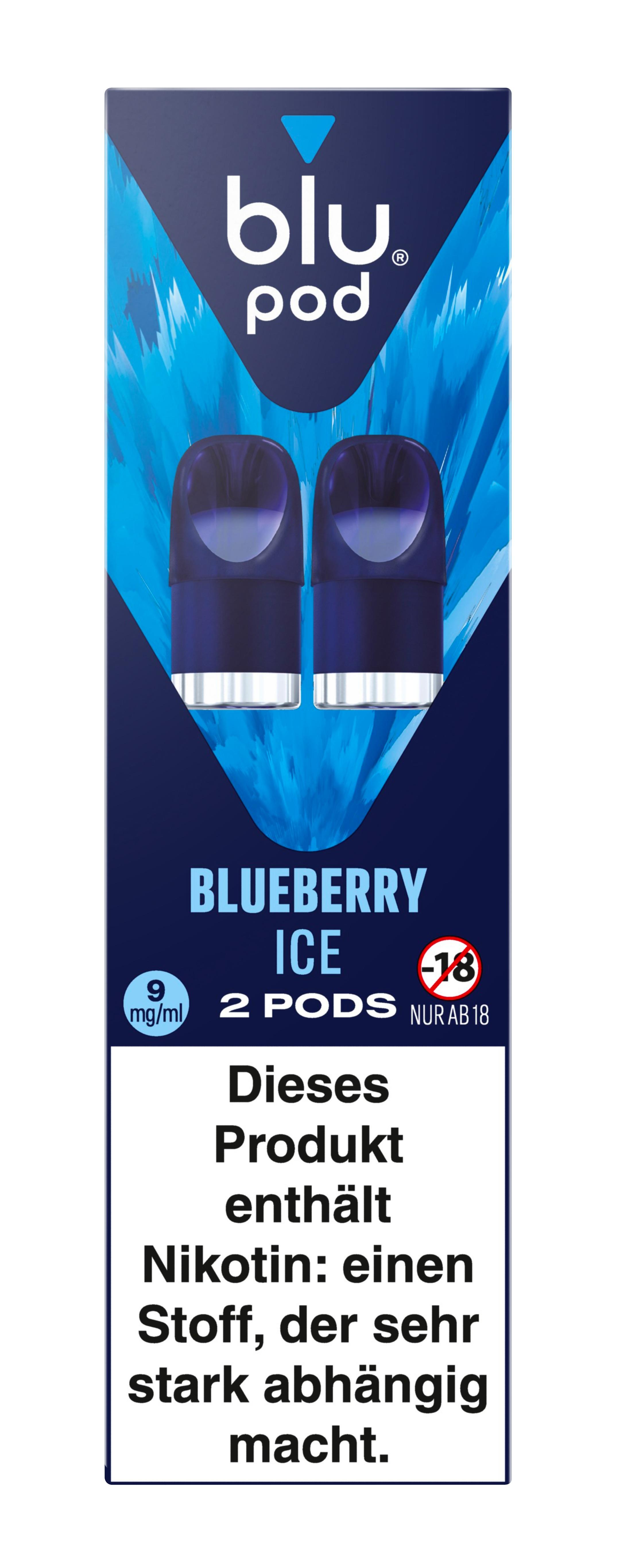 blu Pod Blueberry Ice 9mg 1 Packung 2 Stück