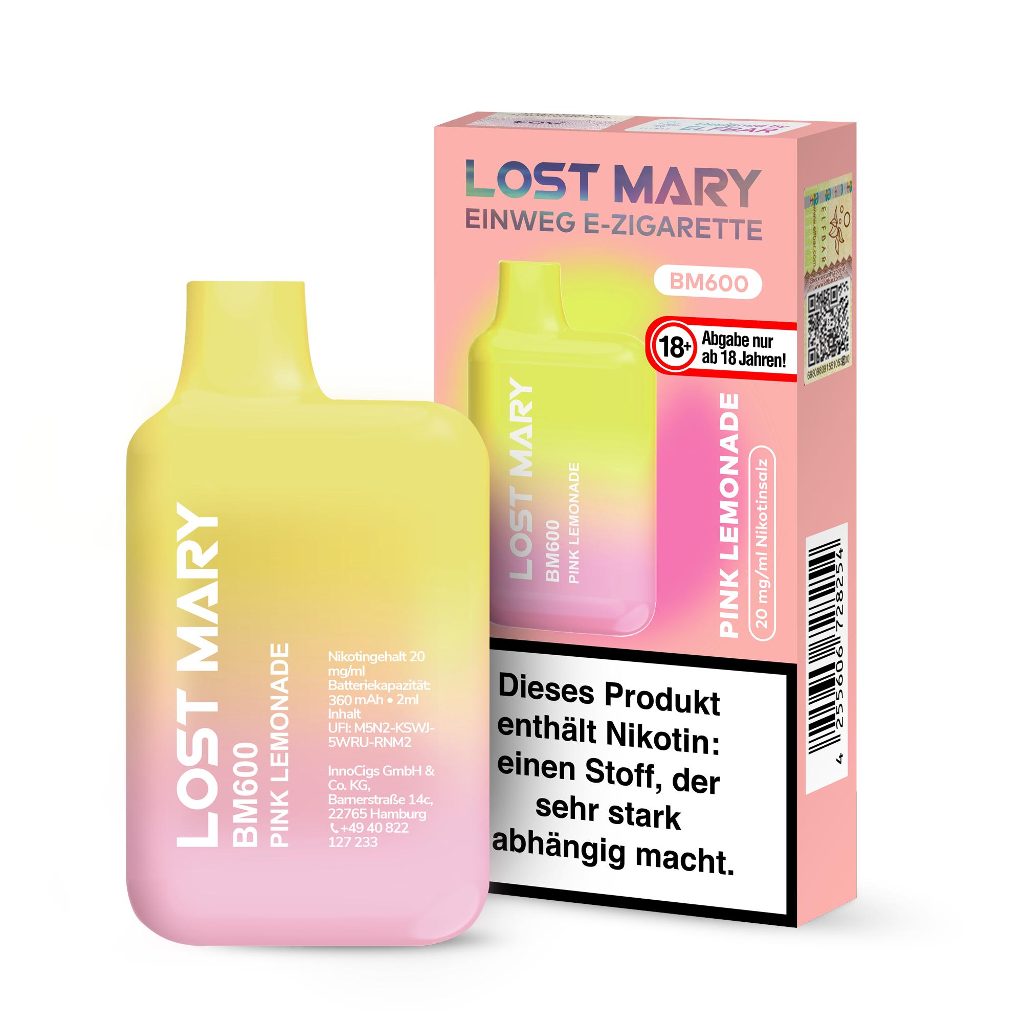 Lost Mary by Elf Bar Pink Lemonade 1 Packung 1 Stück