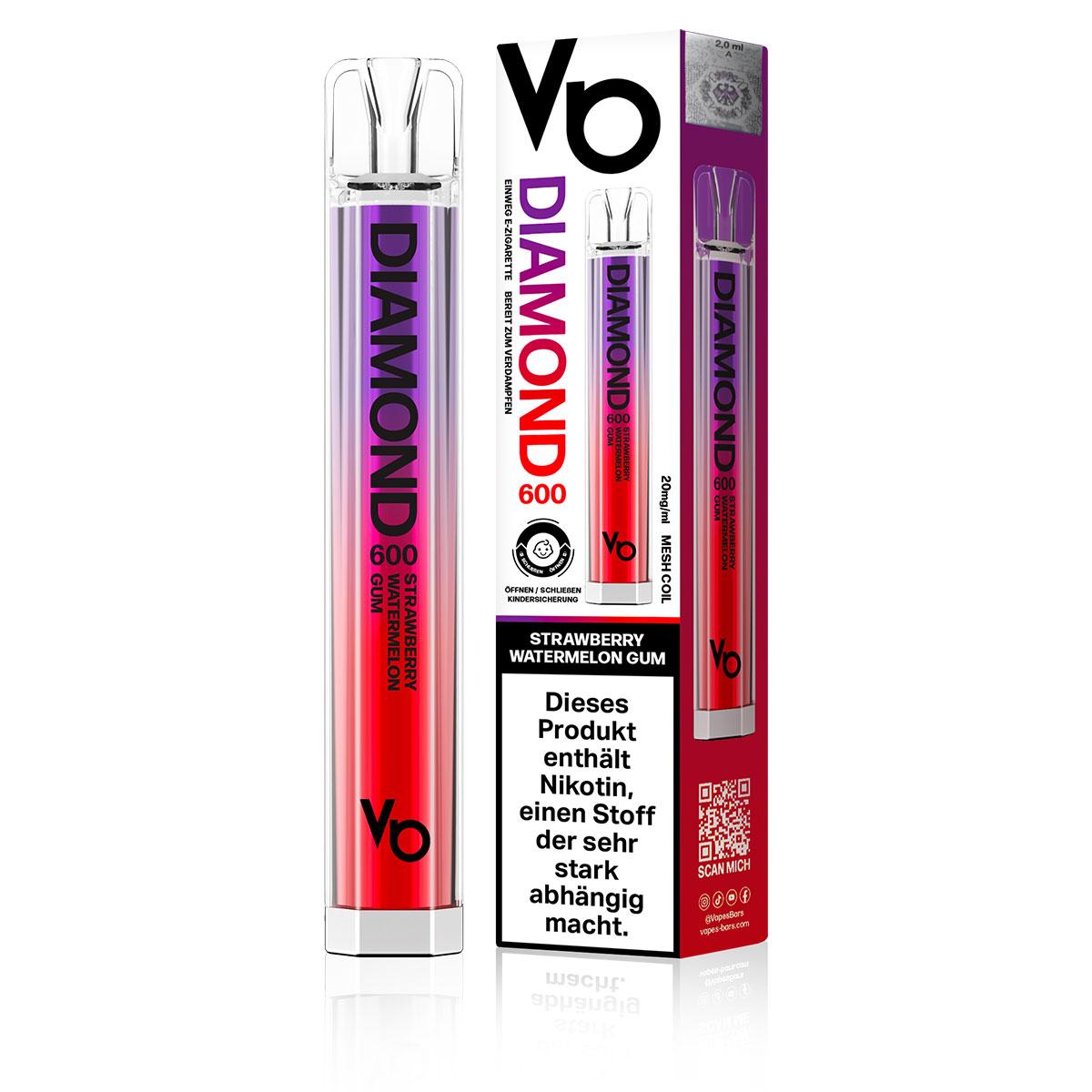 Diamond 600 Strawberry Watermelon Gum 1 Packung