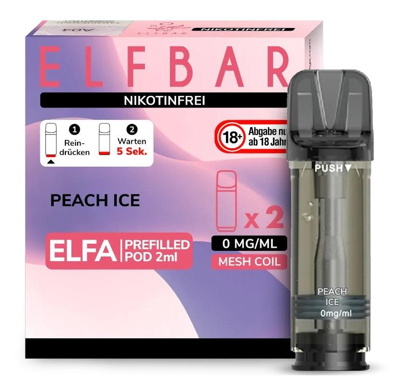 Elfbar ELFA Pods nikotinfrei, 2 Stück in einer Packung, mit Mesh-Coil-Technologie, kompatibel mit dem ELFA Pod-Kit für magnetische Fixierung.