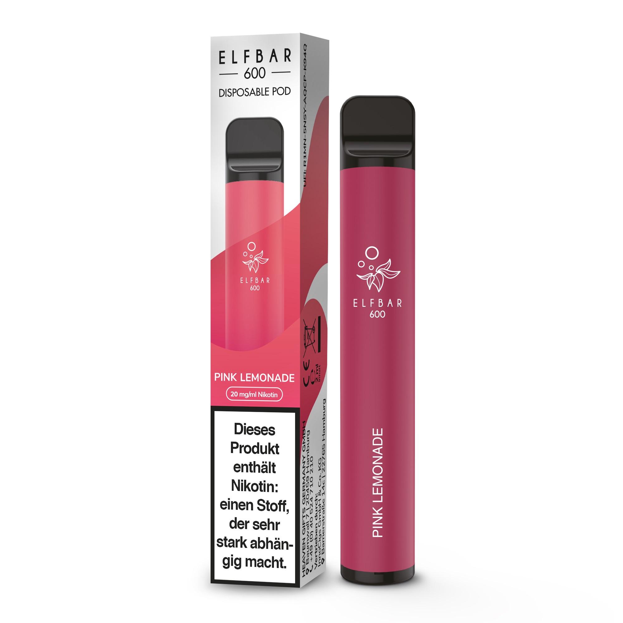 Elfbar 600 Pink Lemonade 1 Packung 1 Stück