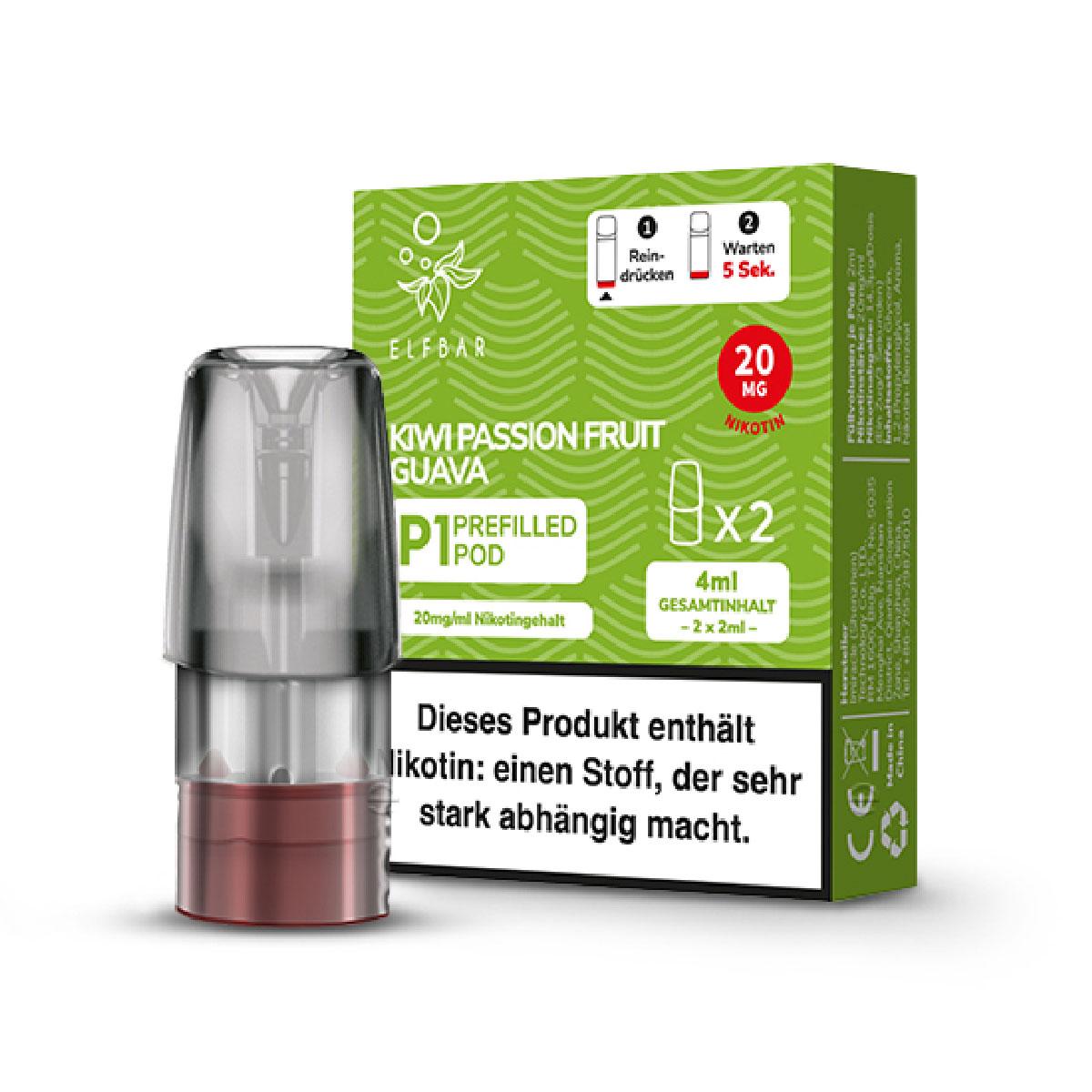 Elfbar Mate 500 Kiwi Passion Fruit Guava 20mg/ml  1 Packung 2 Stück