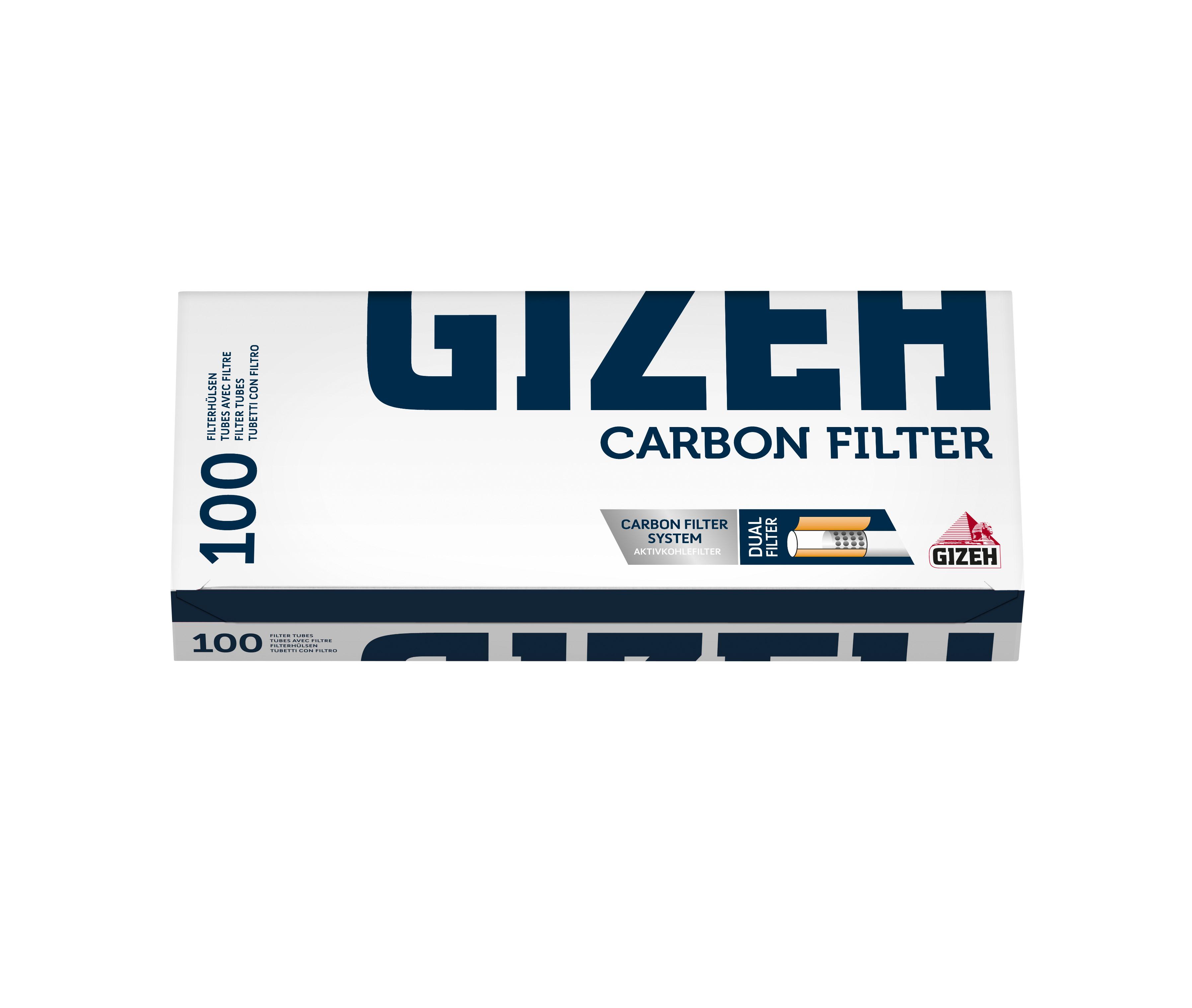 Gizeh Carbon Filterhülsen 1 Packung 100 Stück