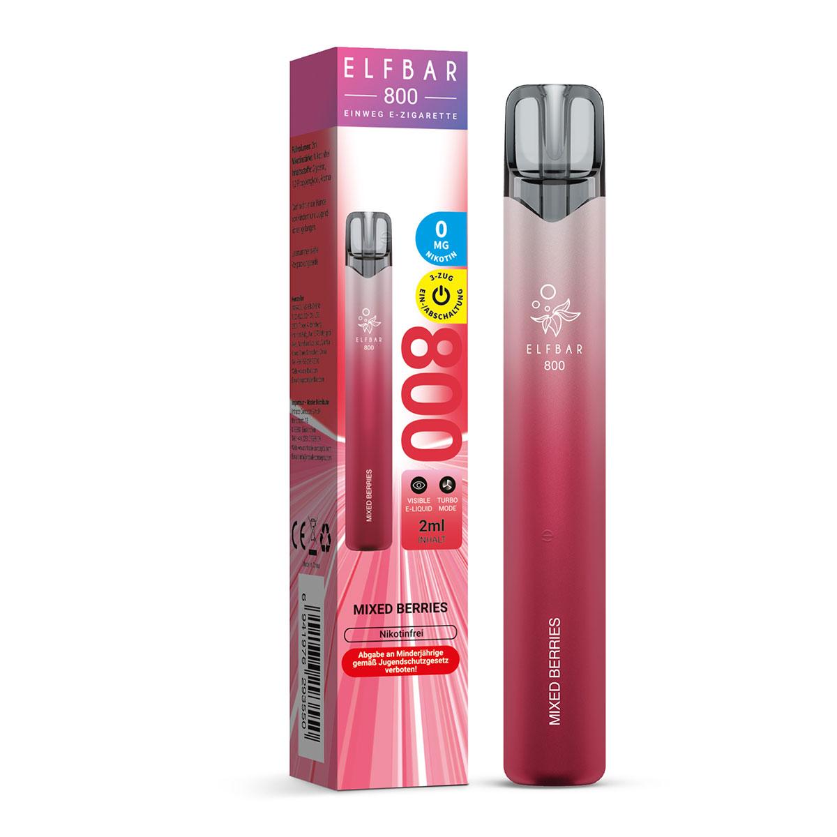 ELF Bar 800 Mixed Berries 0mg 1 Packung 1 Stück
