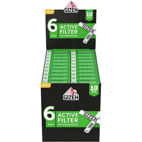 Gizeh Black Active Filter 6 mm 1 Stange 20x10 Stück